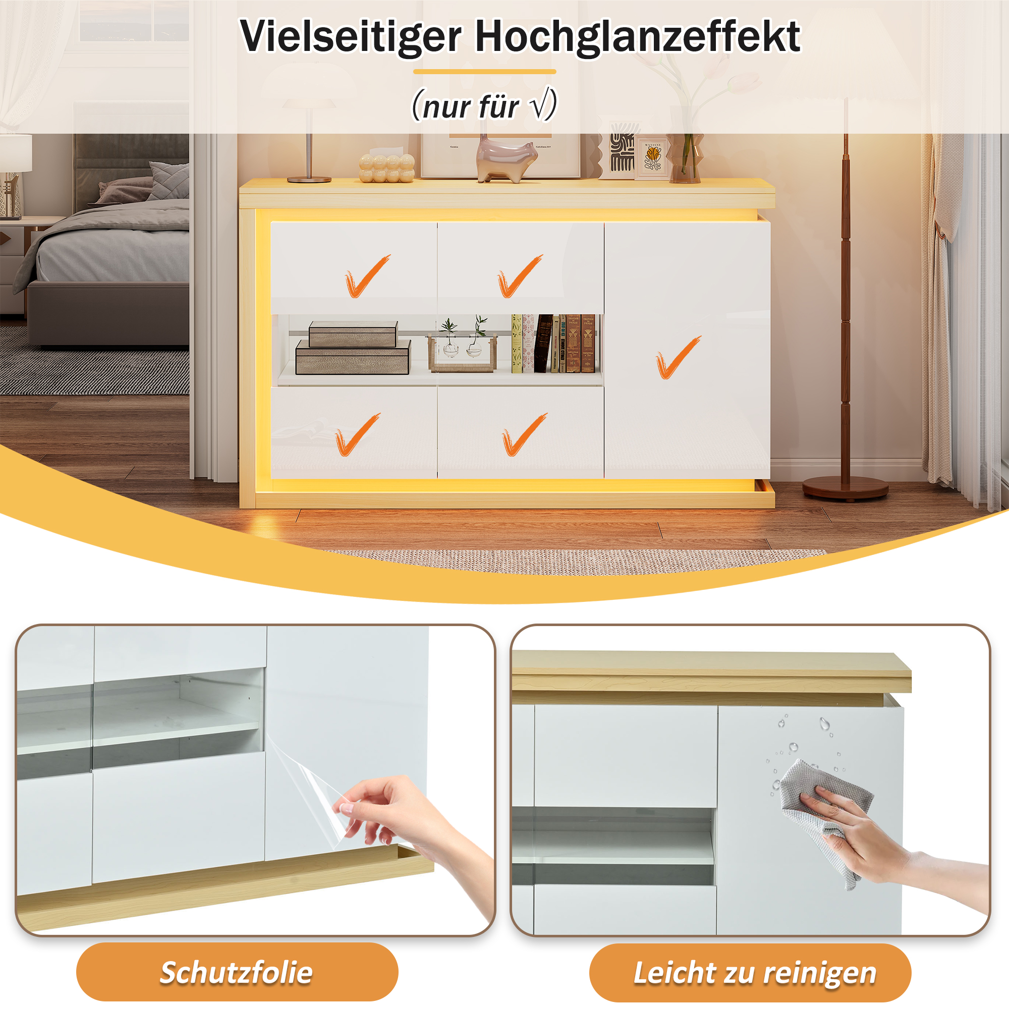 Vitrine dans un salon moderne