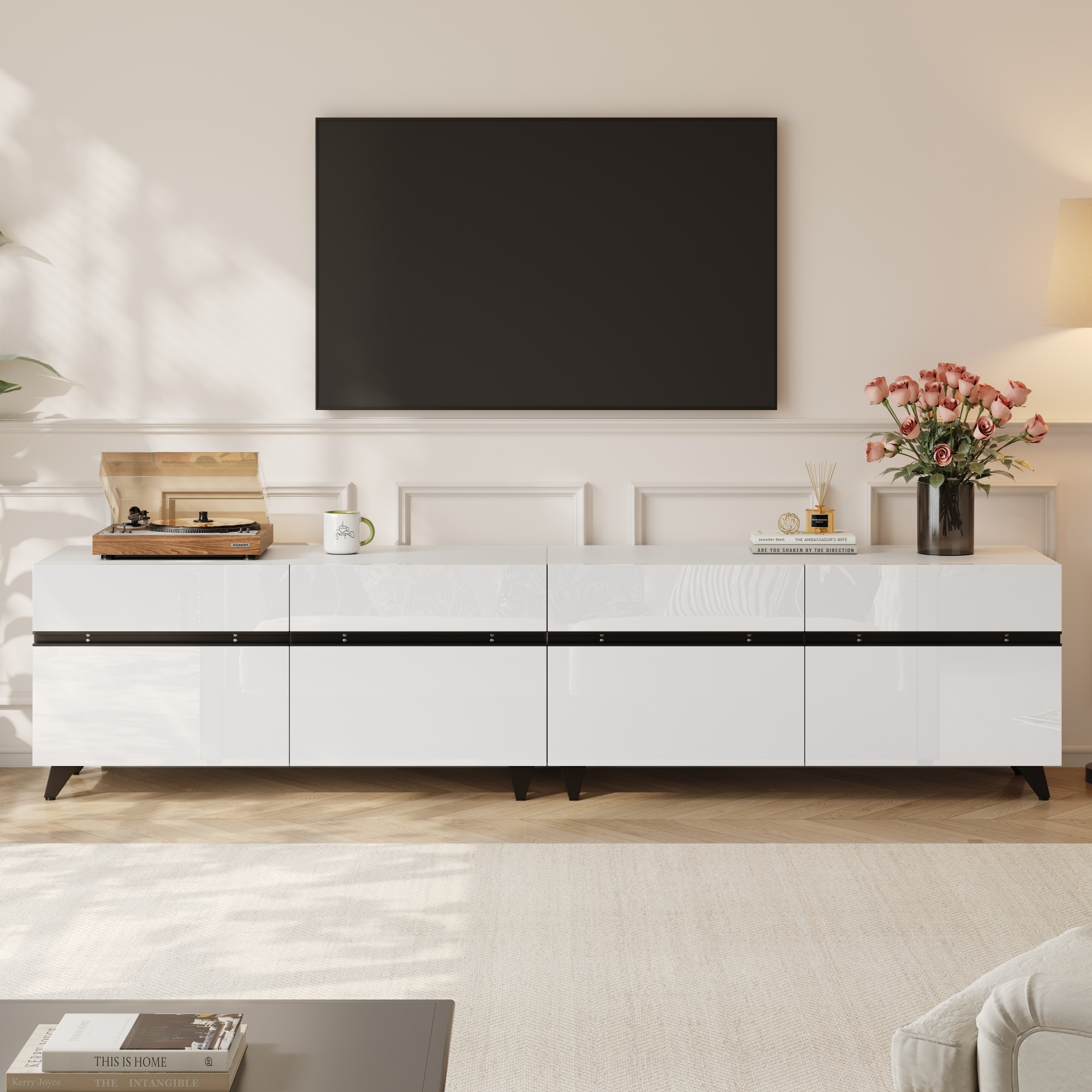 180*40*49cm Fernsehschrank,Hochglanz-TV-Schrank, L