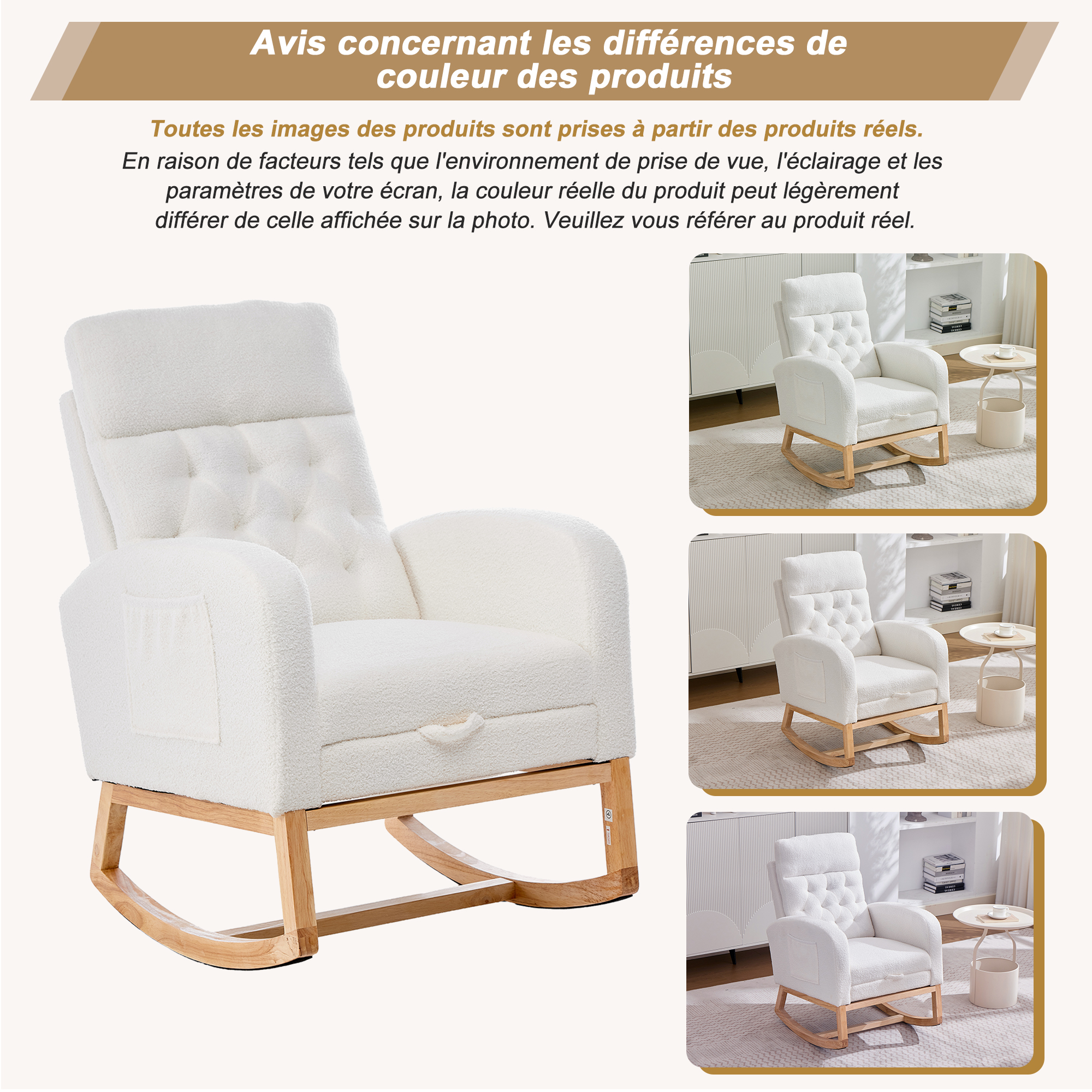 Détail du fauteuil à bascule