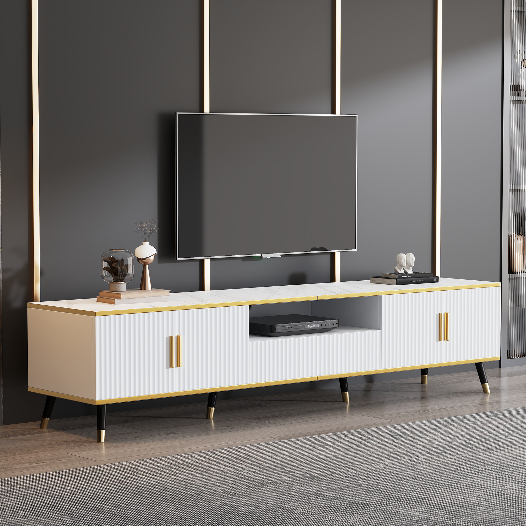 (=N625P228853854W) Moderner niedriger TV-Schrank, 