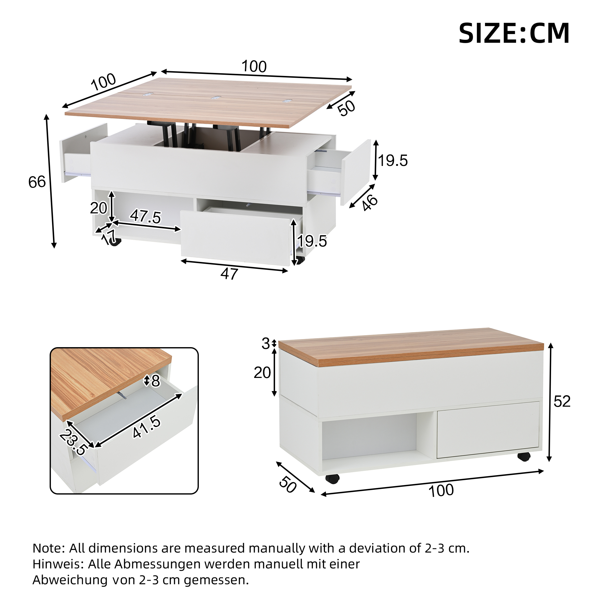 Dimensions du table basse