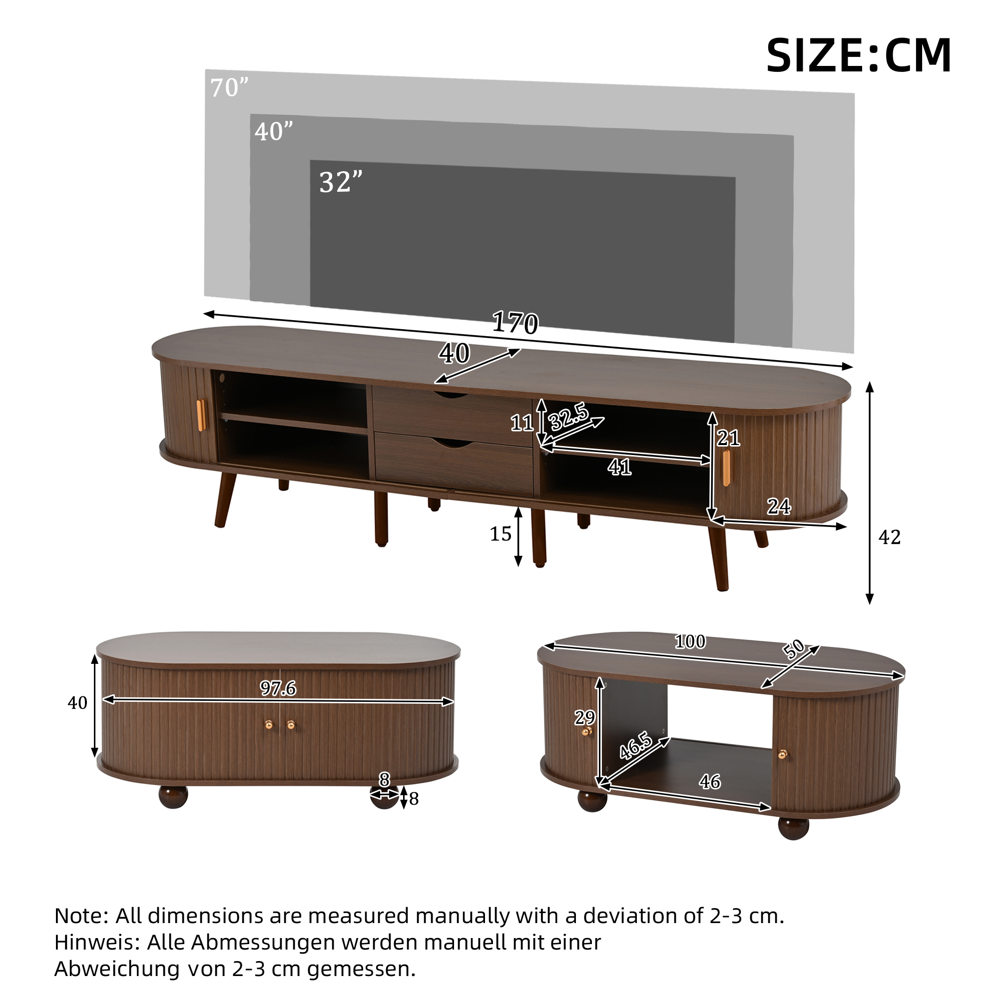 Dimensions du meuble TV