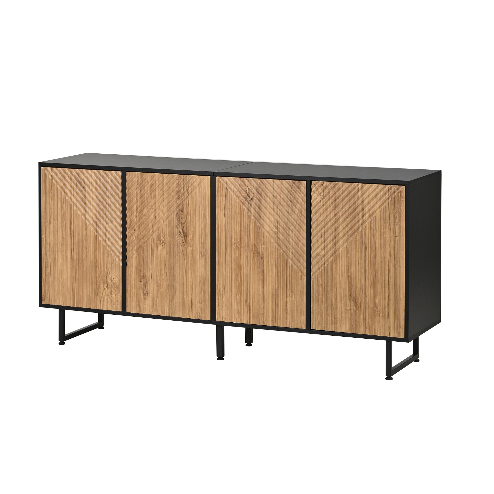 Wohnzimmer-Sideboard (160 x 40 x 75 cm) mit 4 Türe