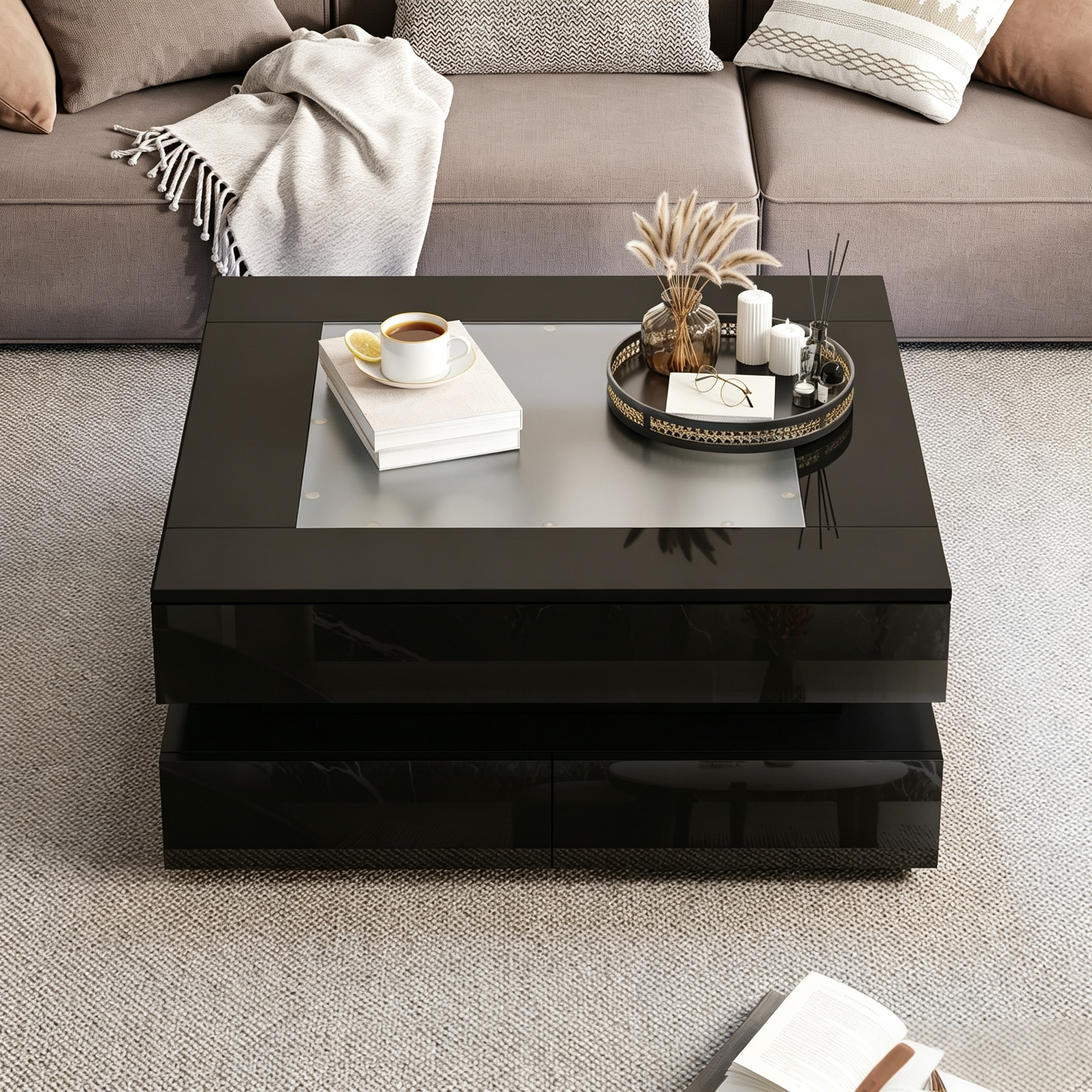 Salon moderne avec table basse