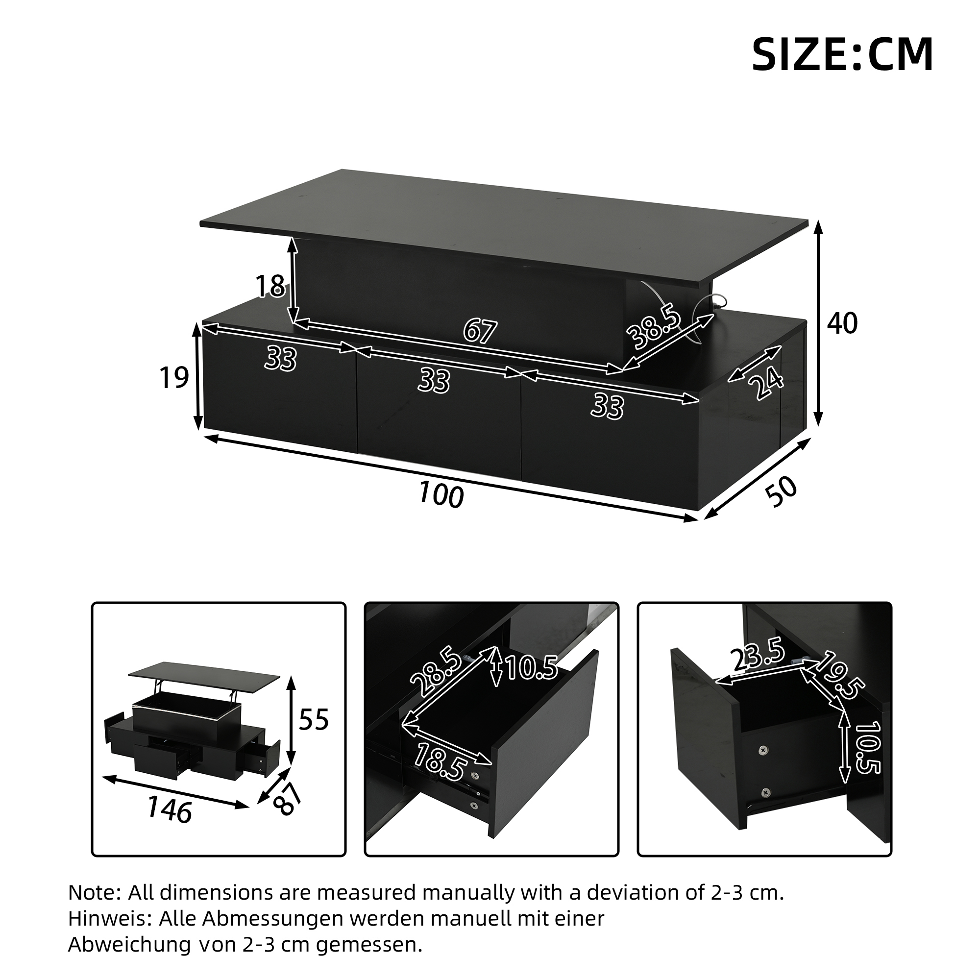 Dimensions du table basse