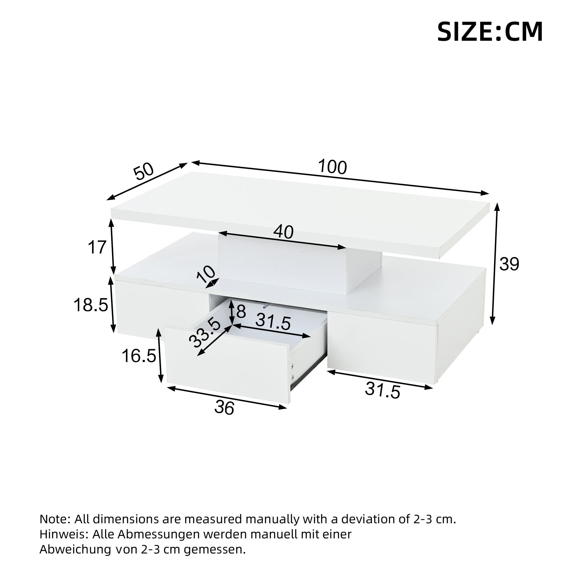 Dimensions du table basse