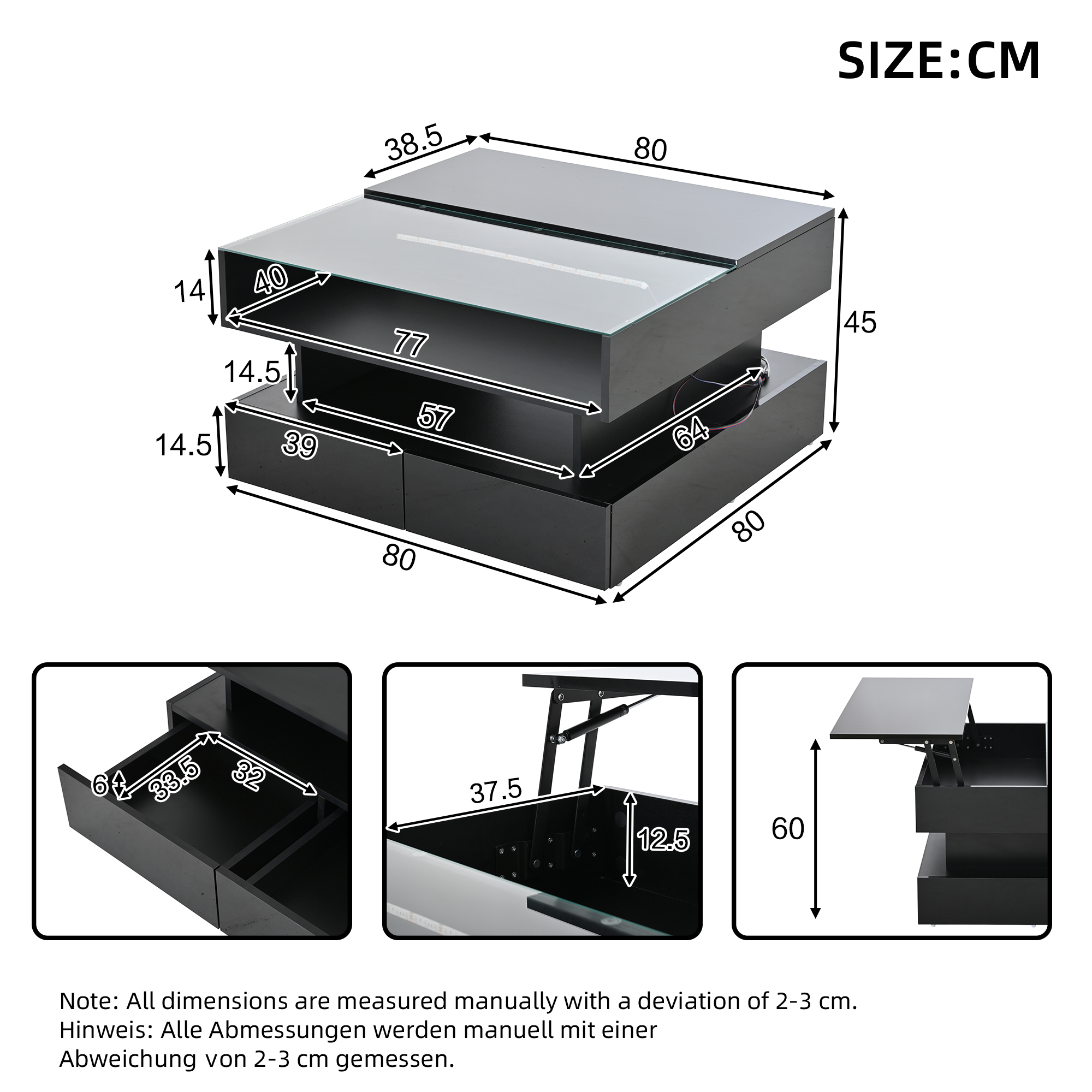 Dimensions du table basse