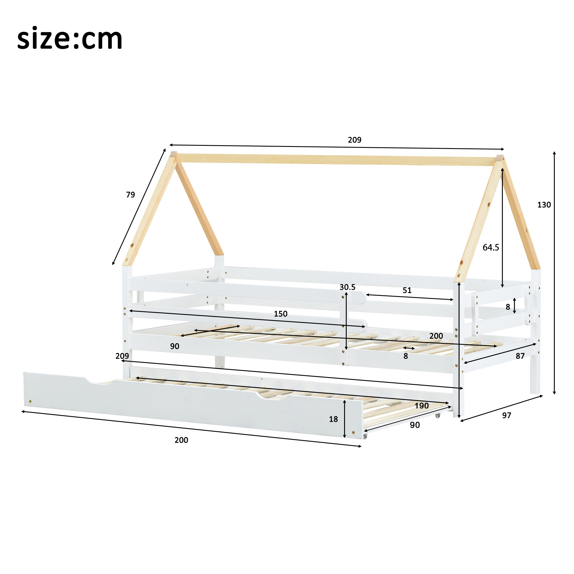Dimensions du lit cabane