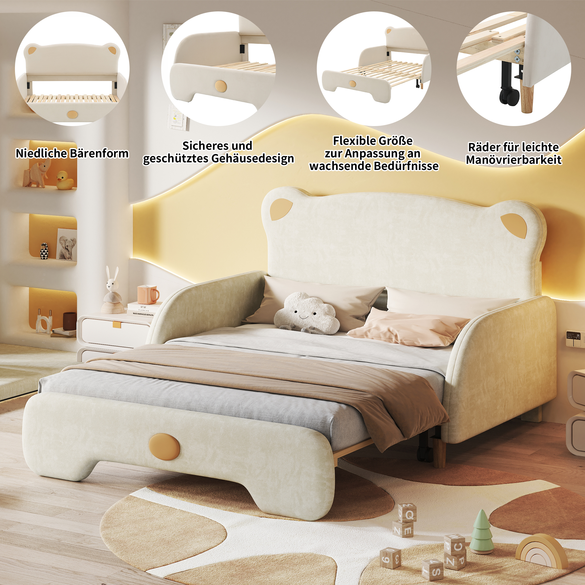 Détail du lit banquette