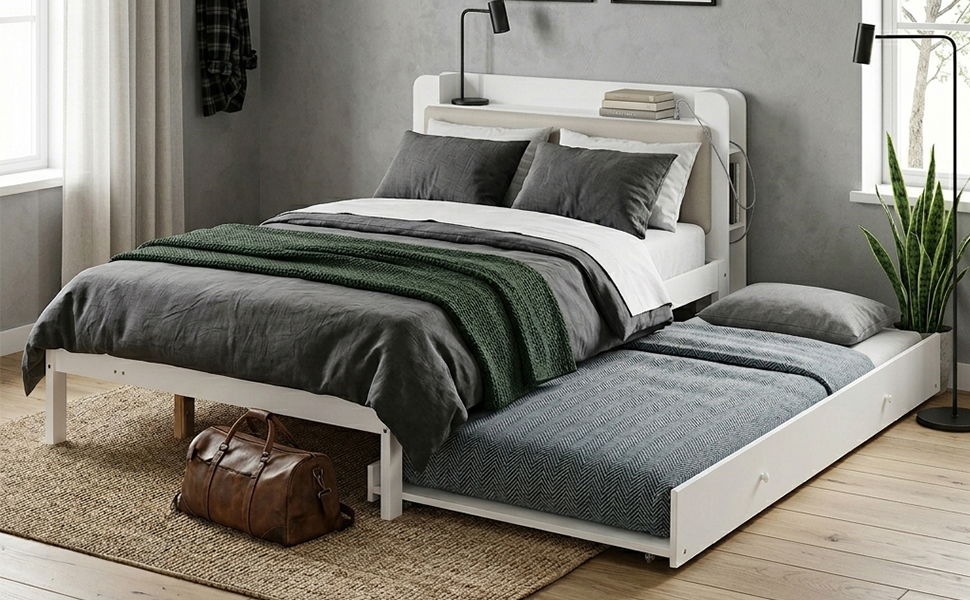 Étagère de rangement sur la tête de lit