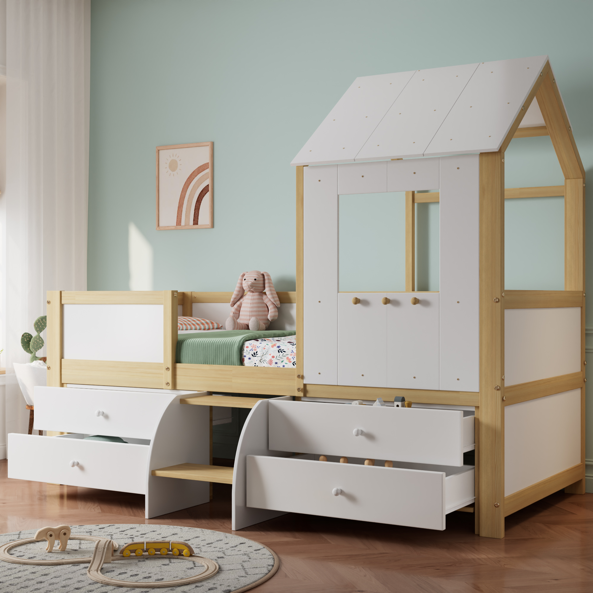 Lit enfant design maison vue d'ensemble
