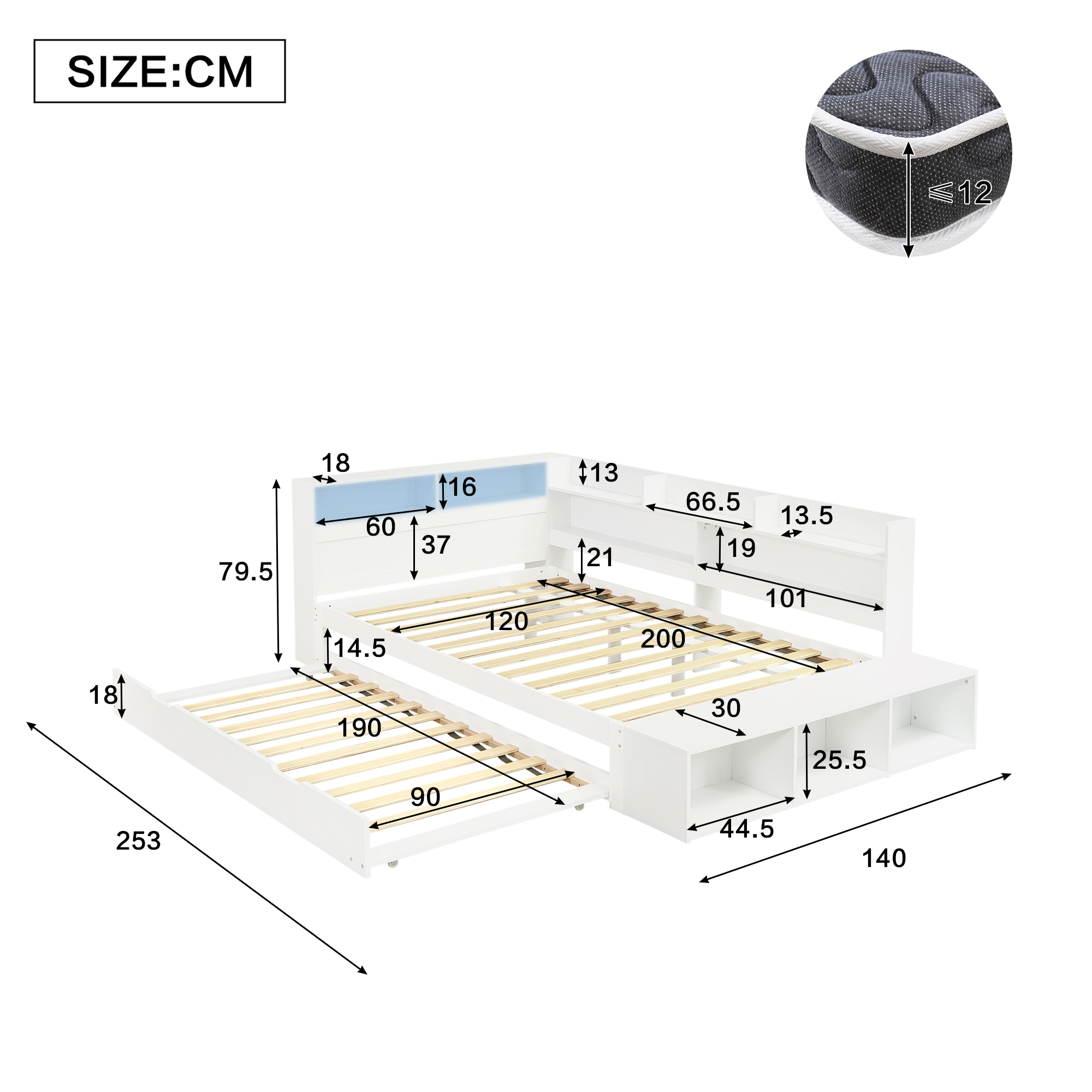 Des rangements organisés autour du couchage