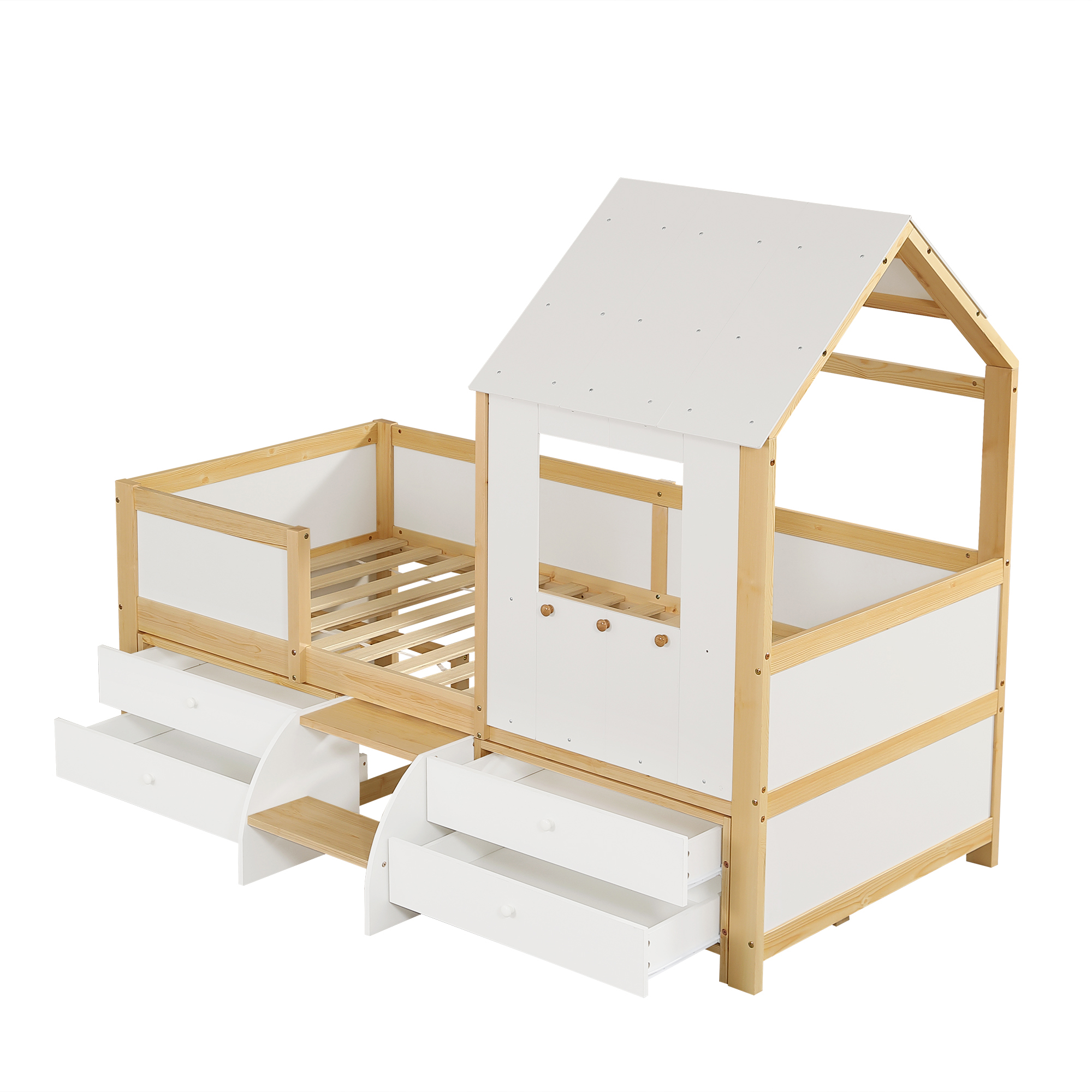 Lit enfant design maison toit