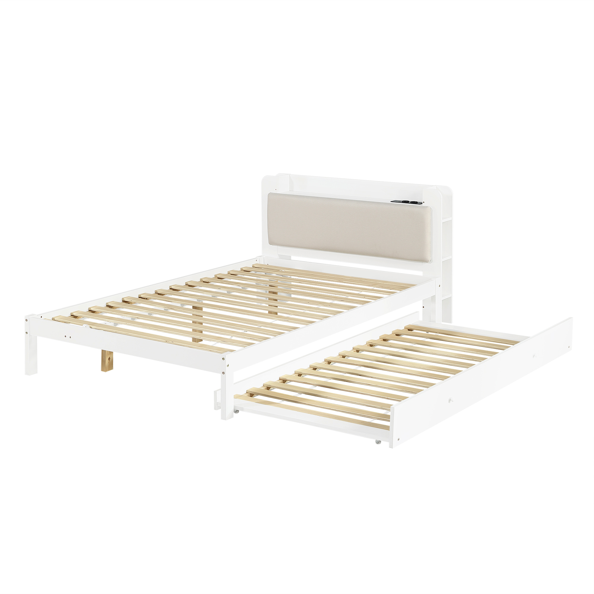 Espace de rangement sous le lit