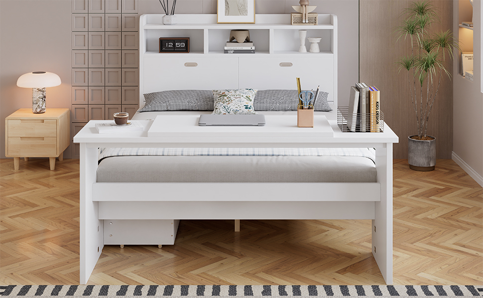 Grand tiroir de rangement sous le lit