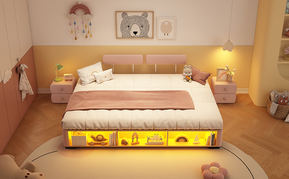 Bandeau LED d'ambiance sur le lit