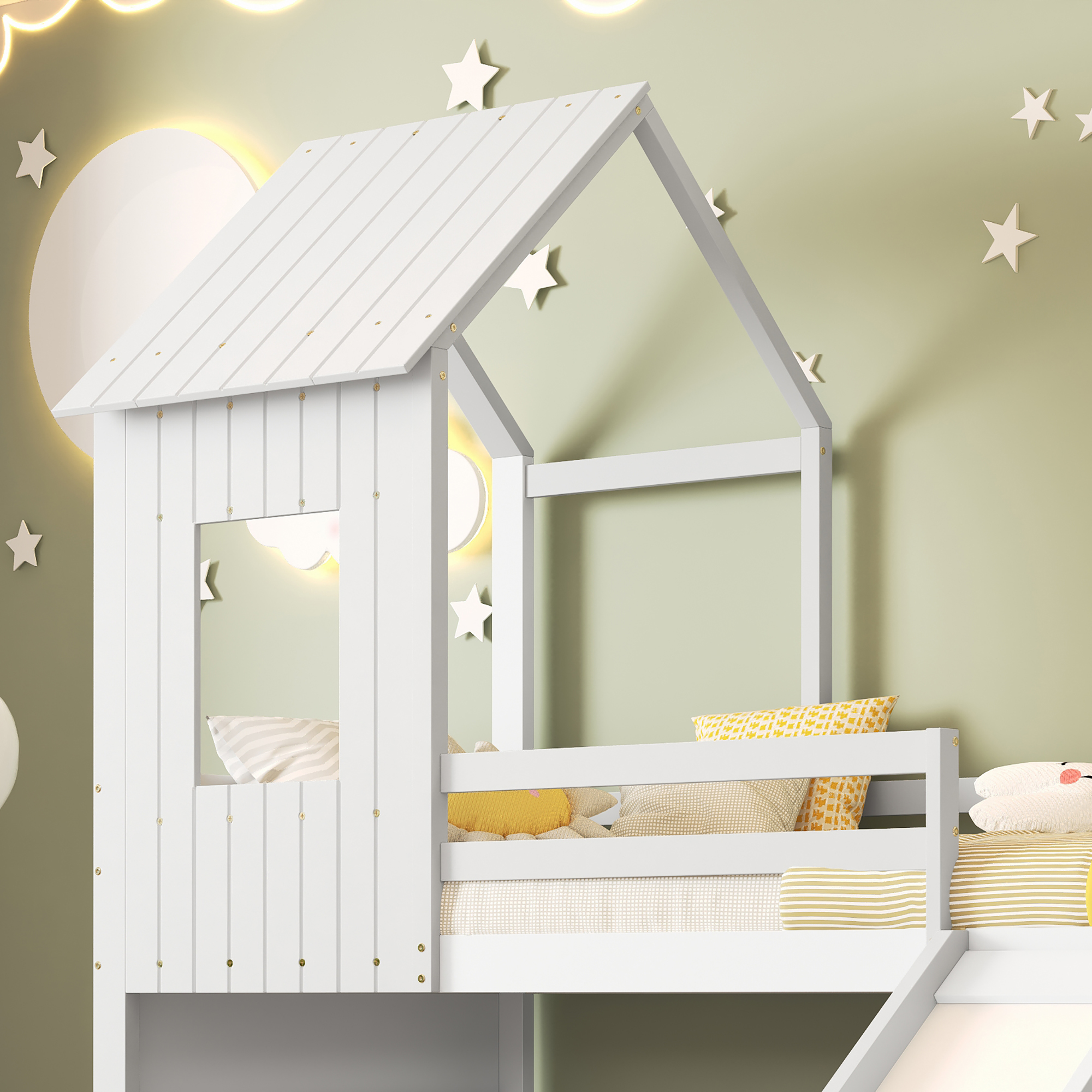 détail structure bois pin et panneau MDF