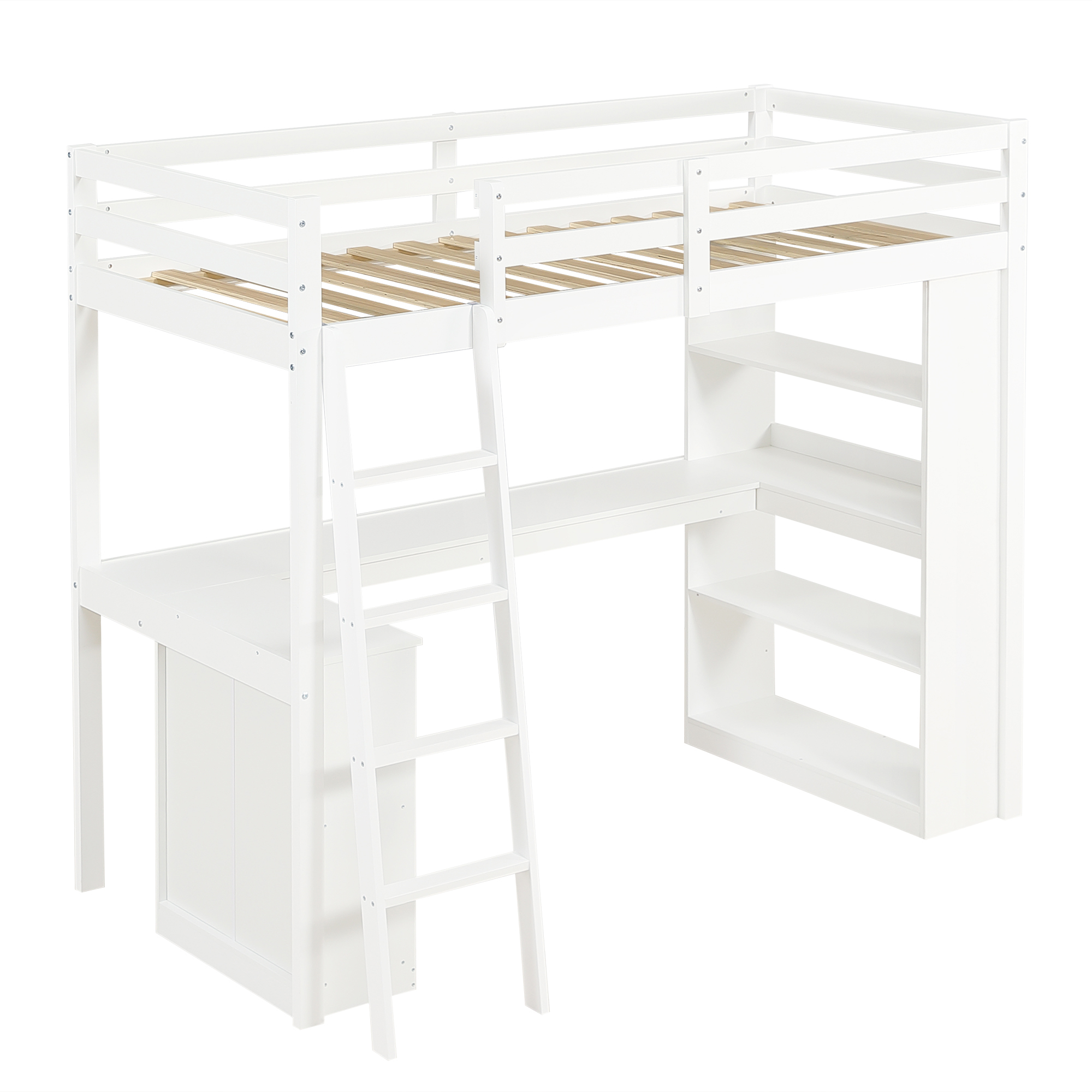 Lit superposé blanc dans une chambre d'enfant