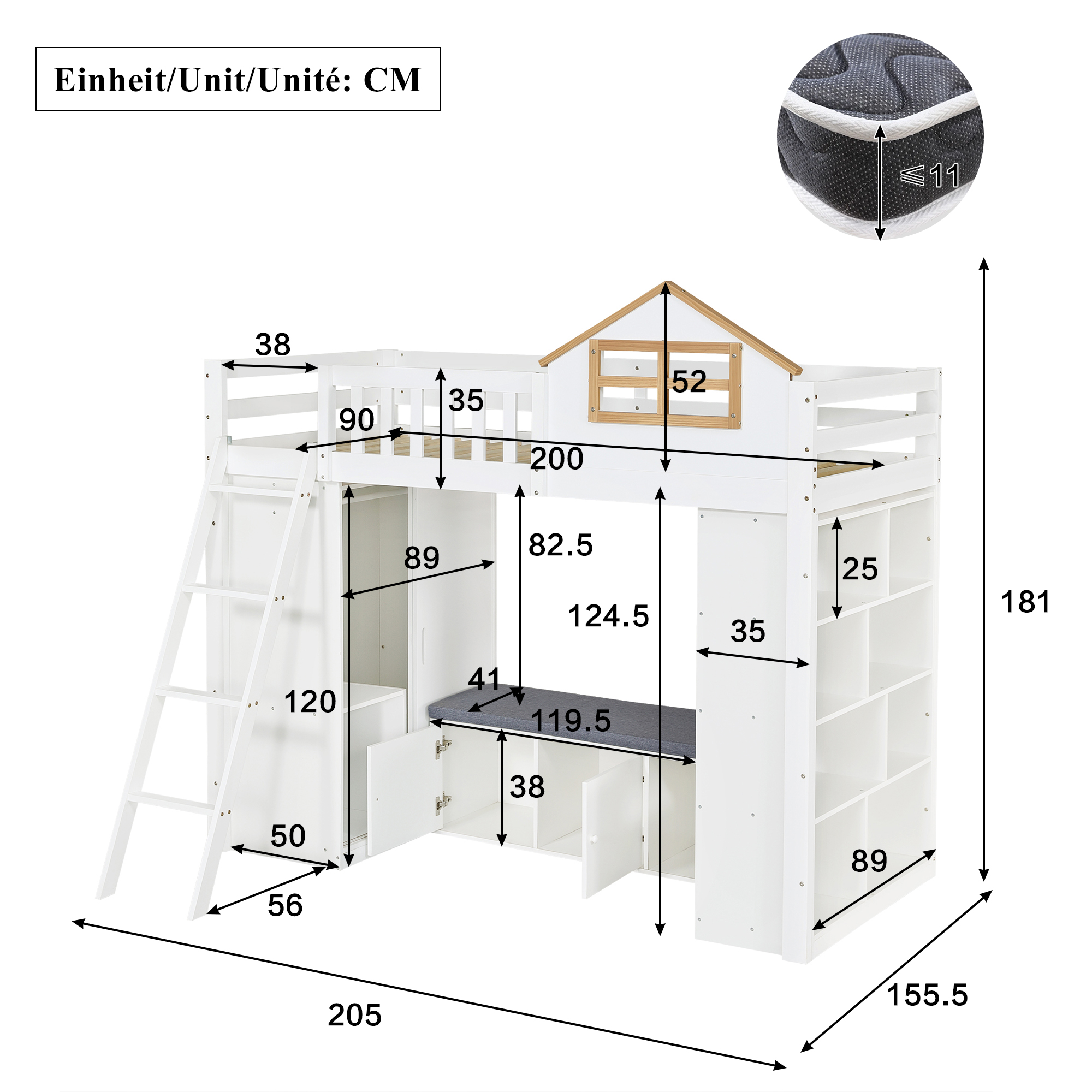 Des rangements organisés autour du couchage