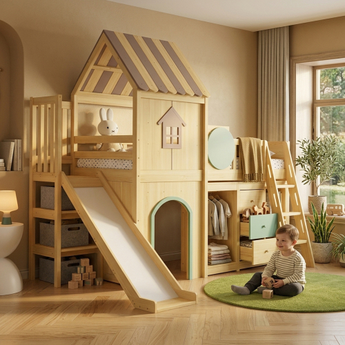 Toboggan et escalier