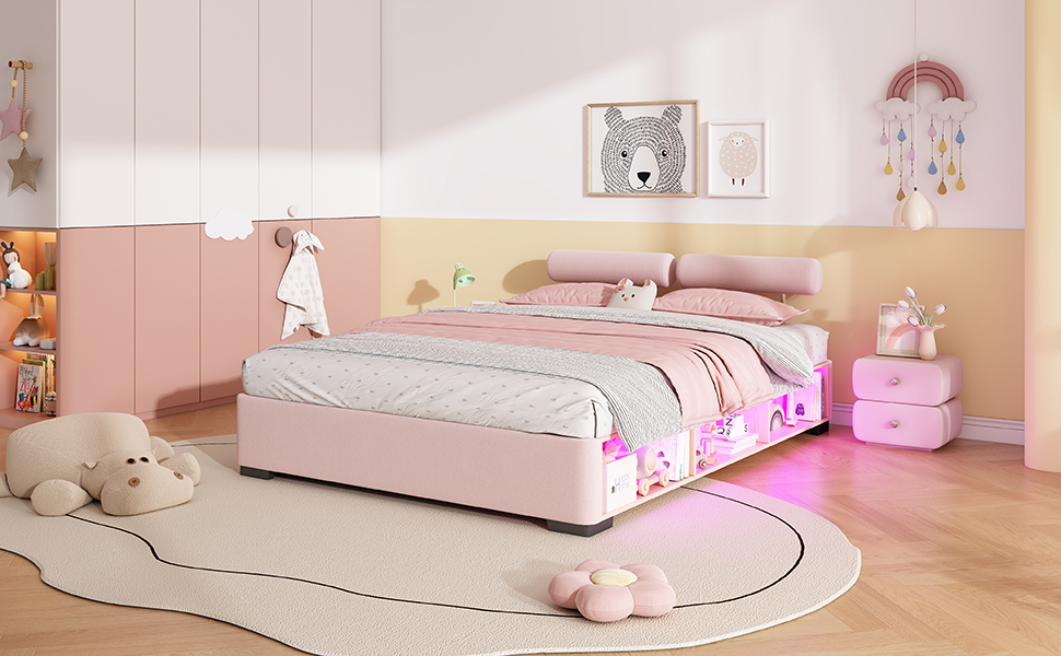 Tête de lit flexible montée sur 3 côtés