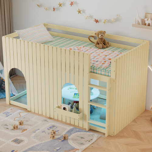 Structure du lit en pin MDF et sommier en bois