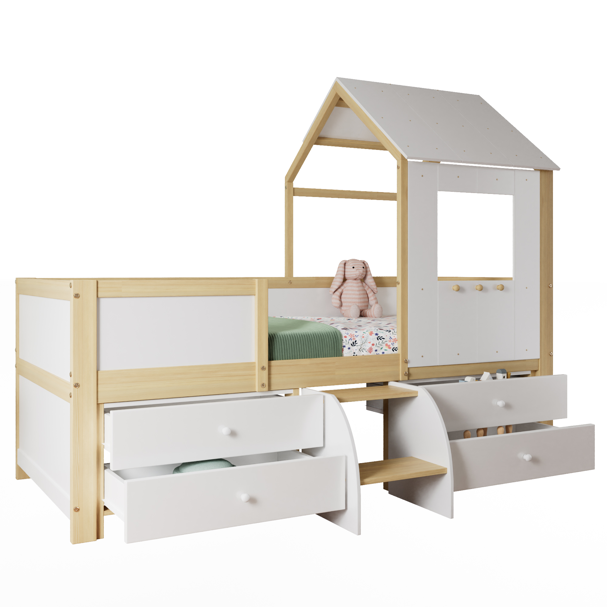 Lit enfant design maison rangement