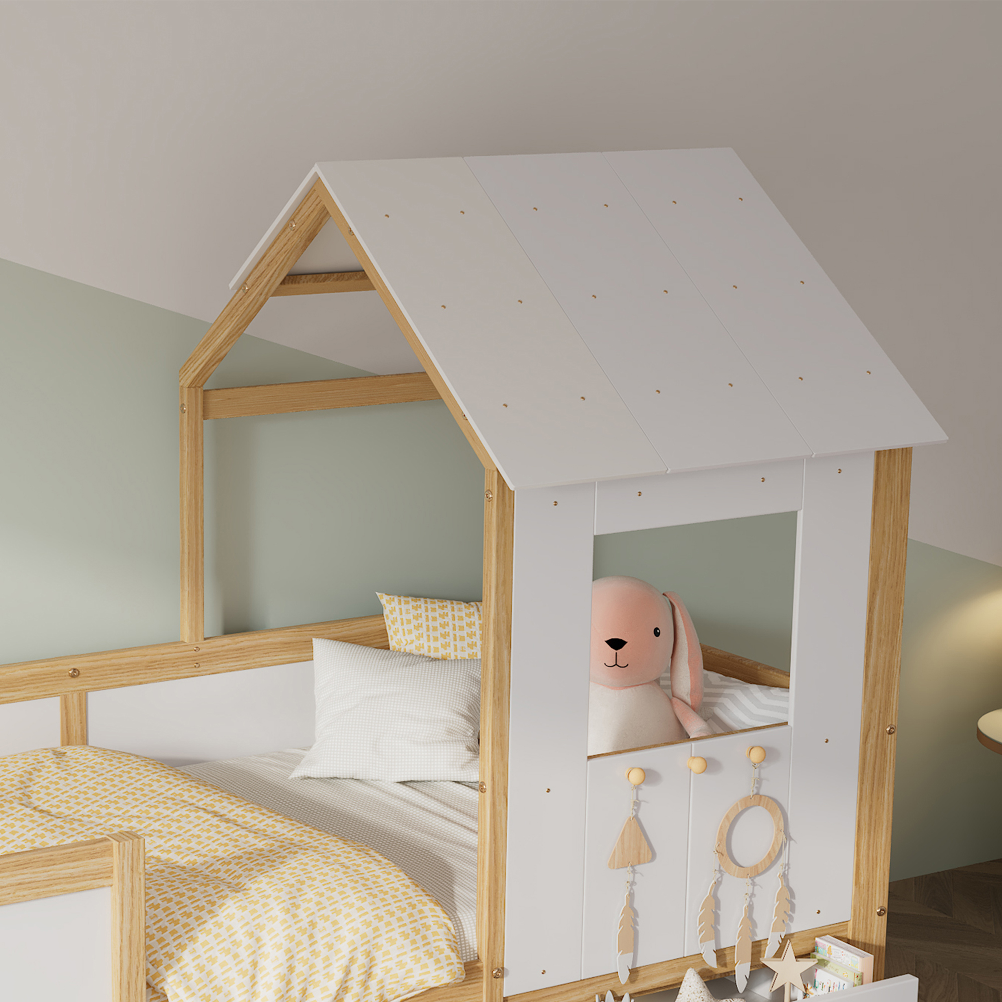 Lit enfant design maison bois FSC