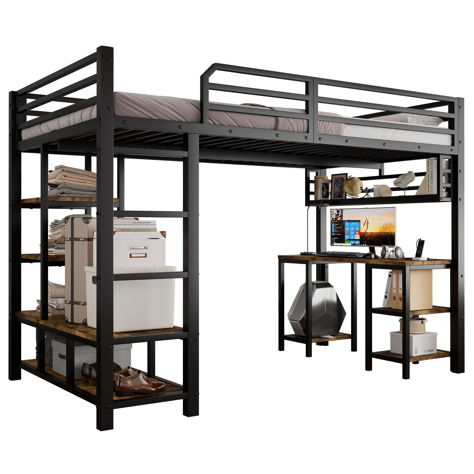 Structure stable lit mezzanine noir