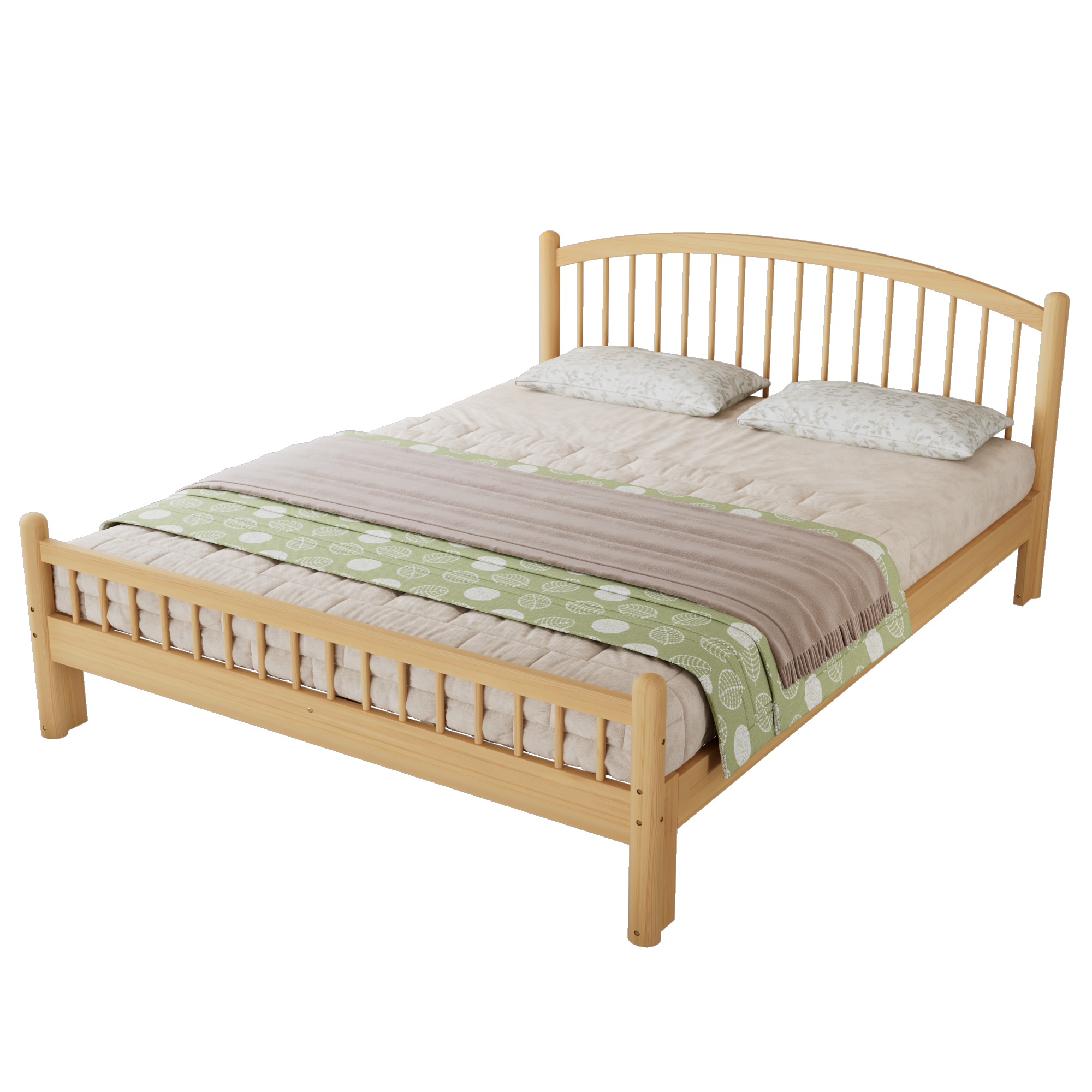 Design lit en bois massif minimaliste