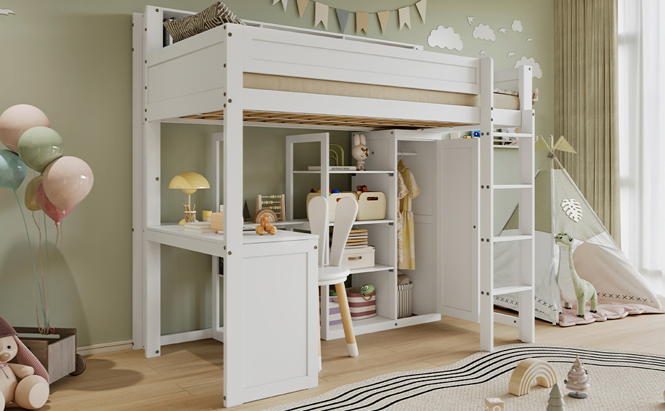 Ambiance chambre enfant avec lit superposé