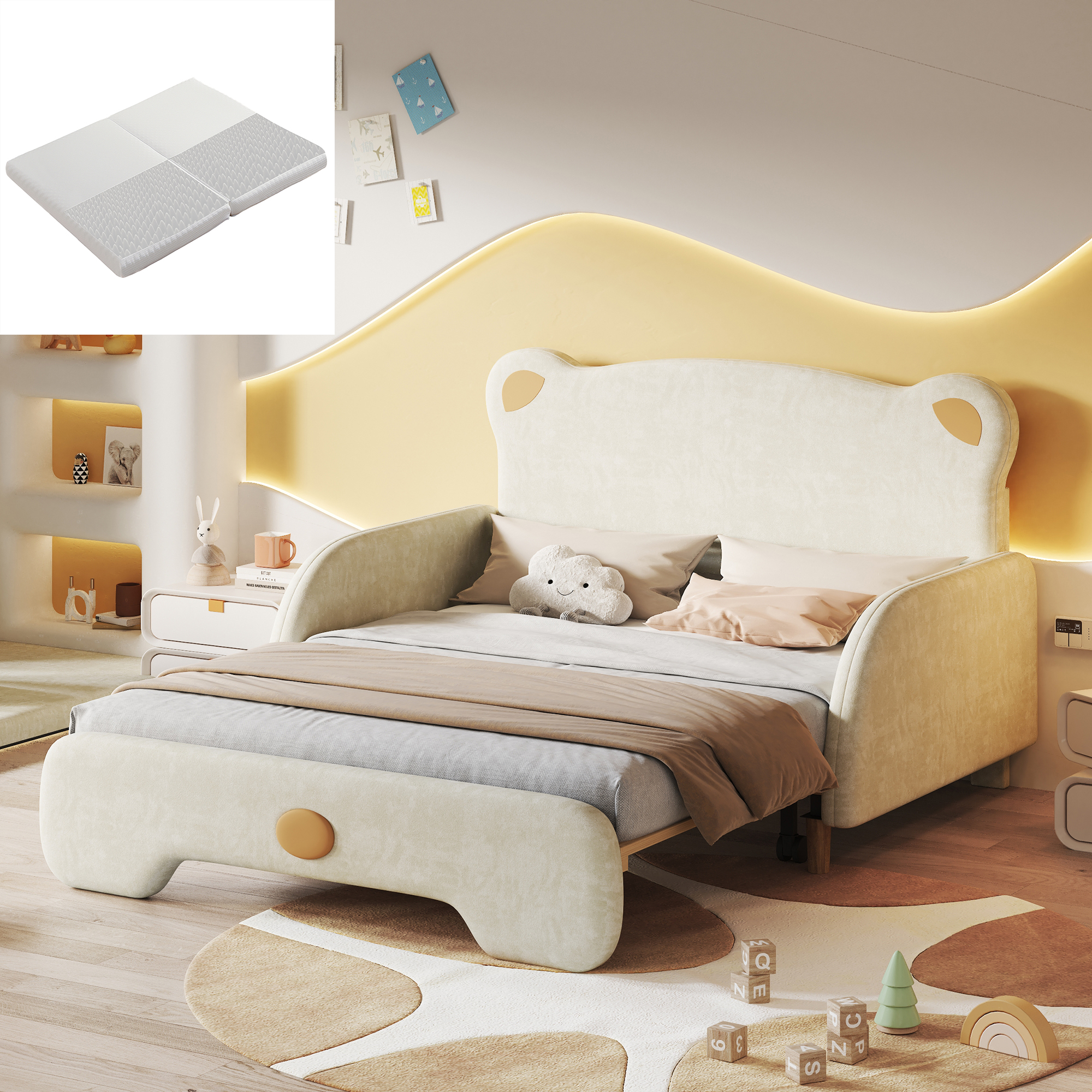 Détail du lit banquette
