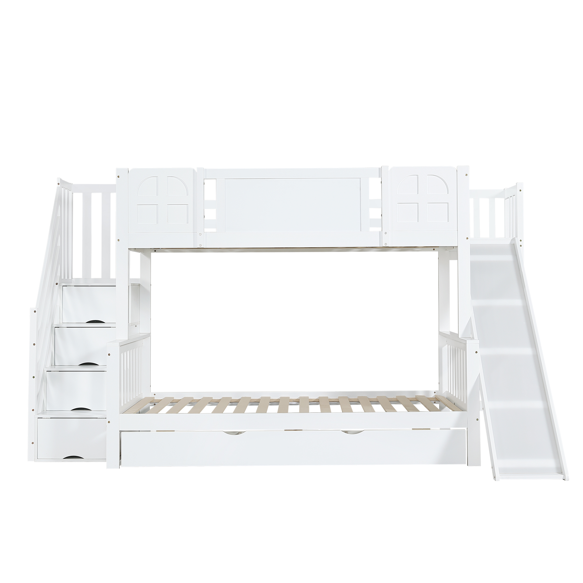 Lit superposé enfant 90 x 200 cm avec deux fenêtre - image 19