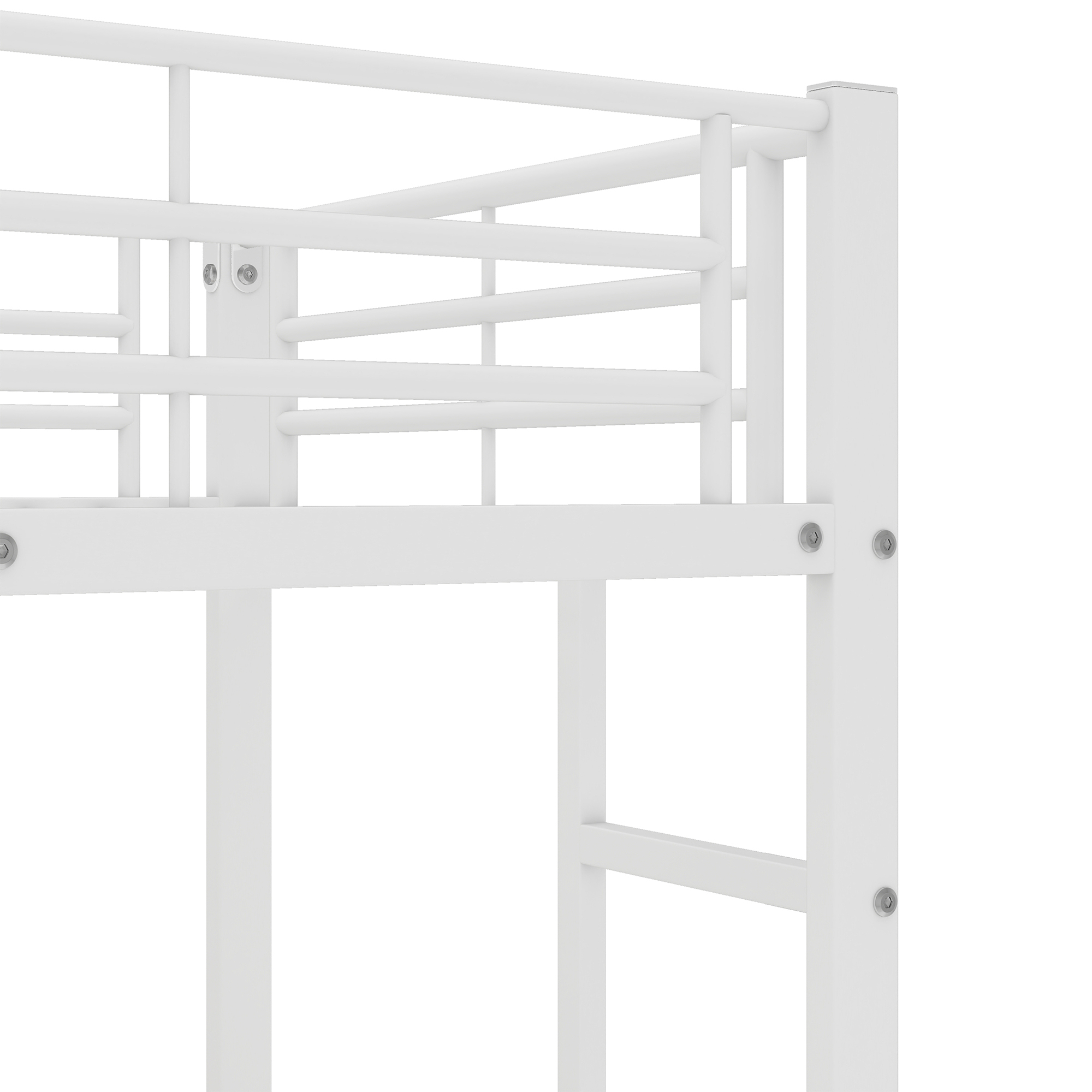 Lit superposé en fer avec bureau et étagères niveau inférieur, pour chambre d'enfant, construction robuste, design polyvalent, maximise espace, étude et jeu, stabilité, sécurité, style fonctionnel moderne - image 15