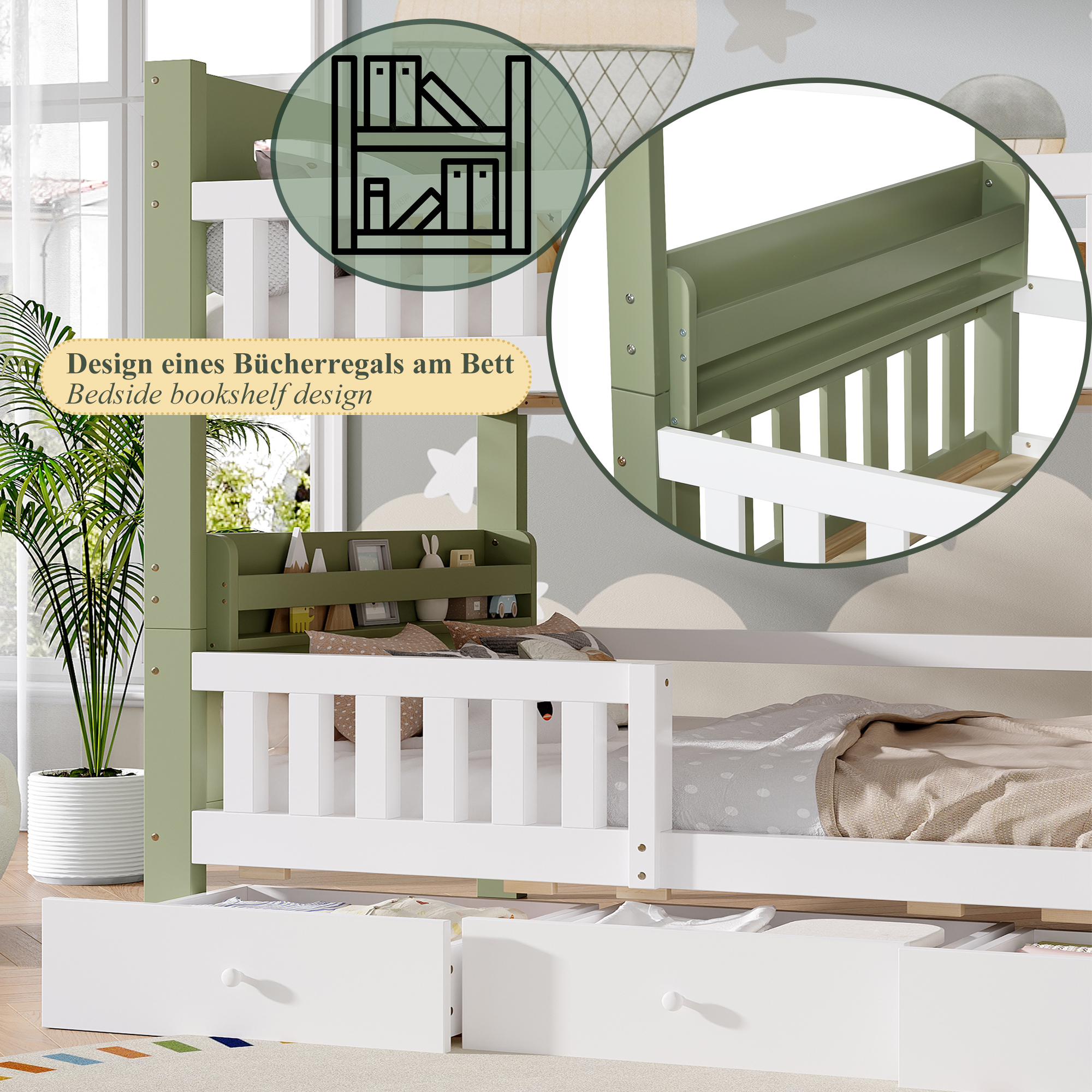 Des rangements organisés autour du couchage