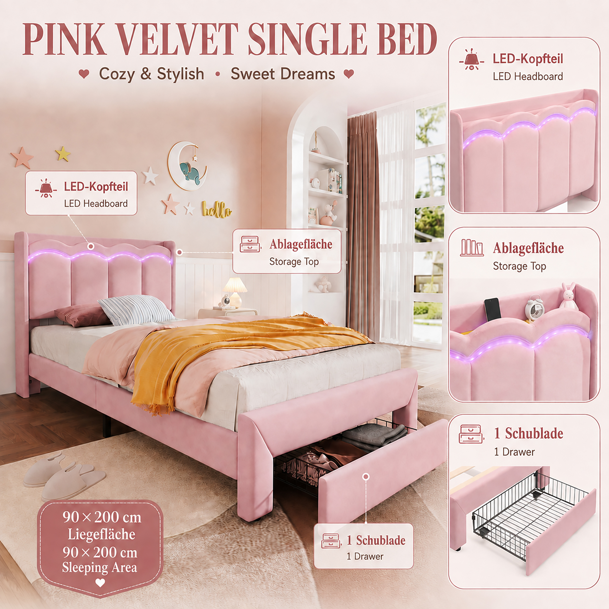 Des rangements organisés autour du couchage