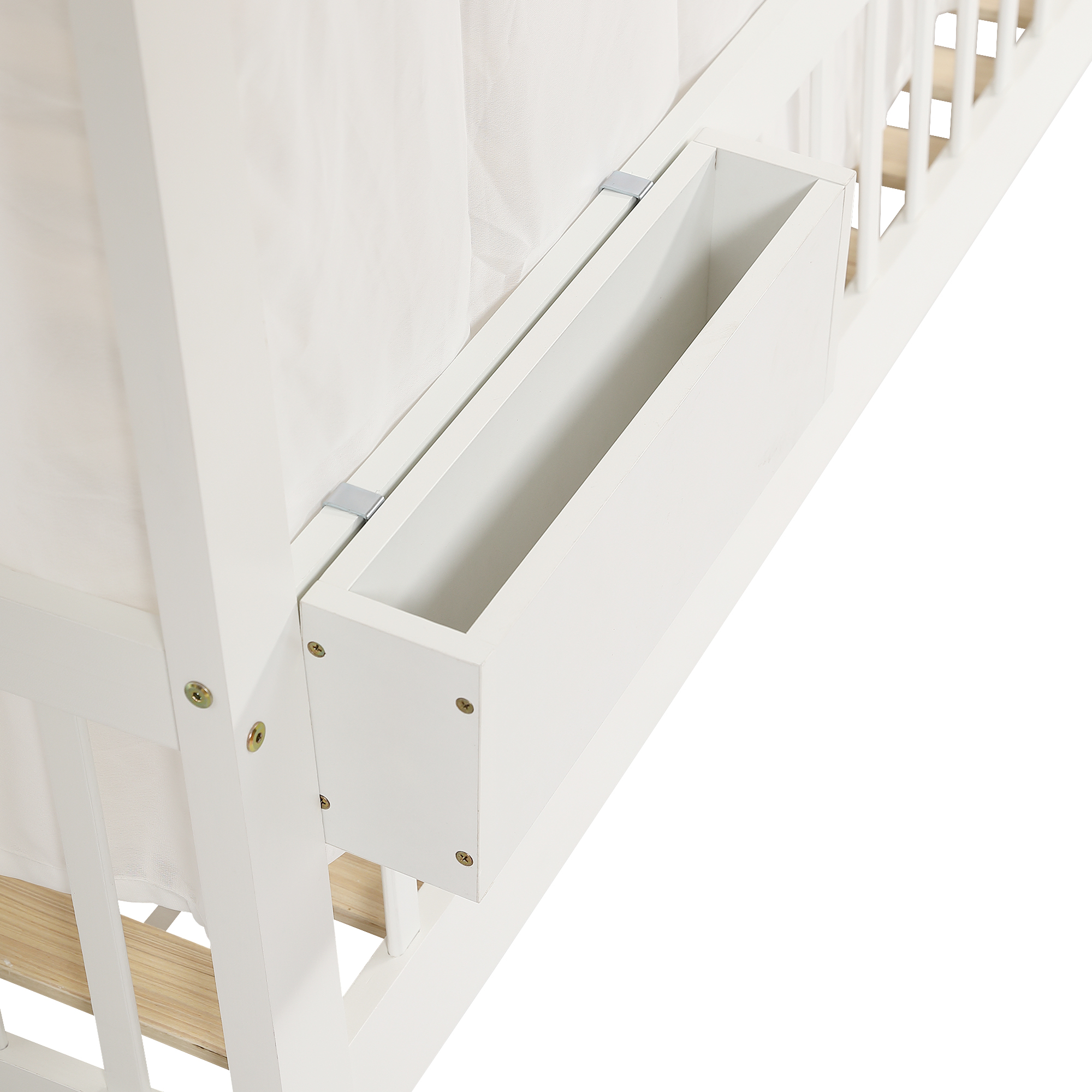 Lit maison enfant 140x200 cm en bois de pin MDF et - image 19