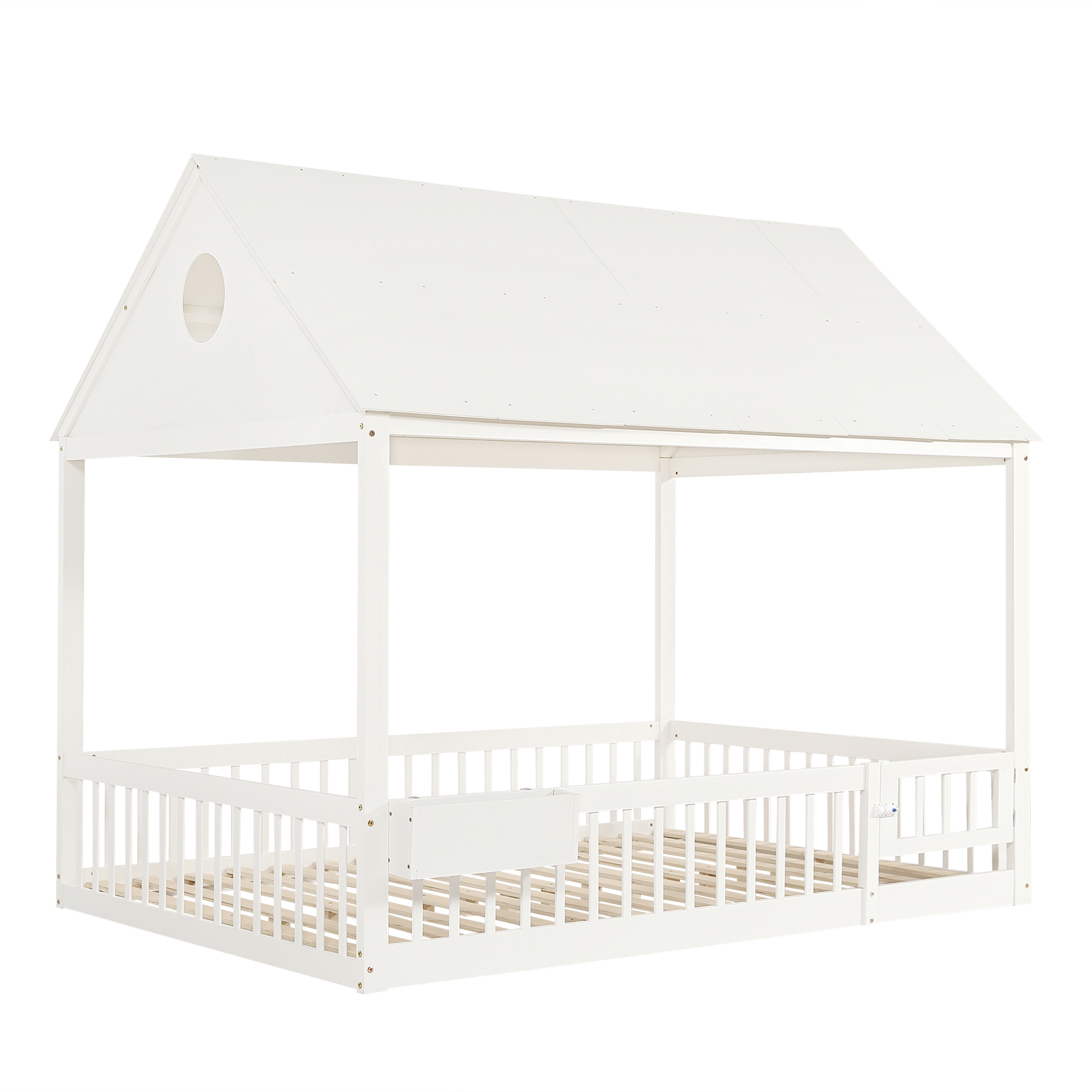 Lit maison enfant 140x200 cm en bois de pin MDF et - image 16