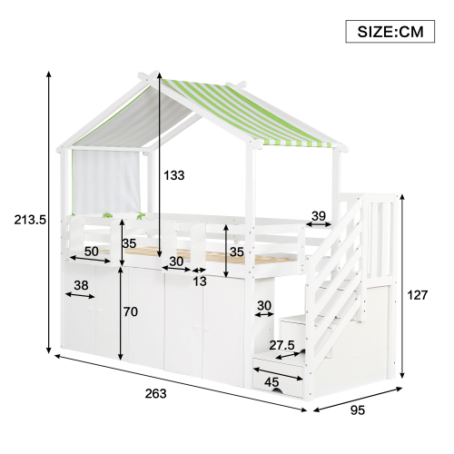Dimensions lit cabane