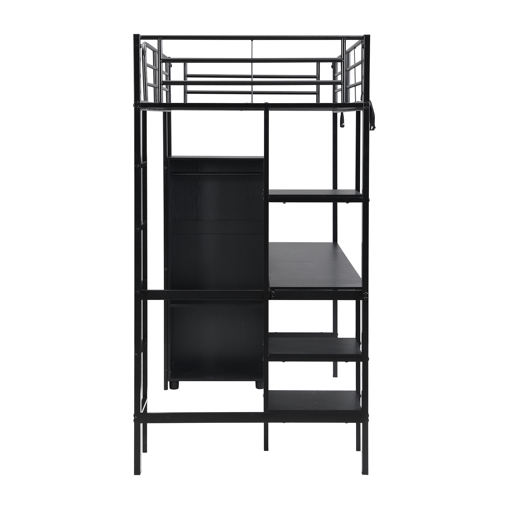 Lit mezzanine 90 x 200 cm en fer avec bureau de 2 - image 16