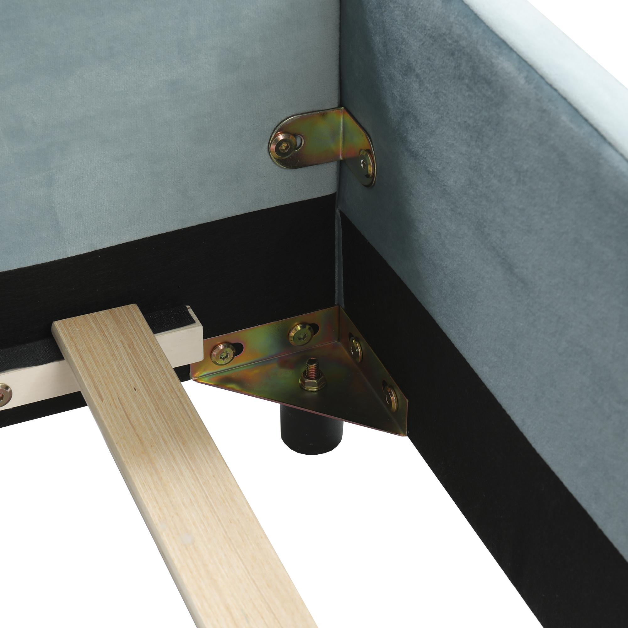 Polsterbett, Einzelbett mit Kinderschreibtisch und