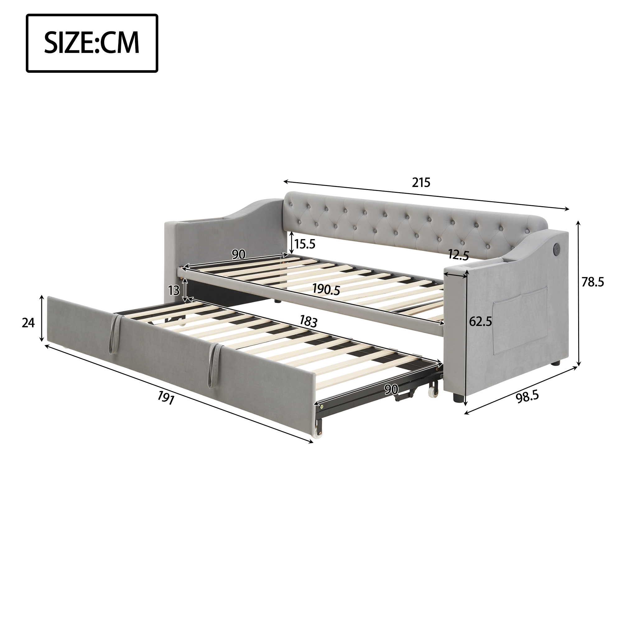 Dimensions du canapé convertible