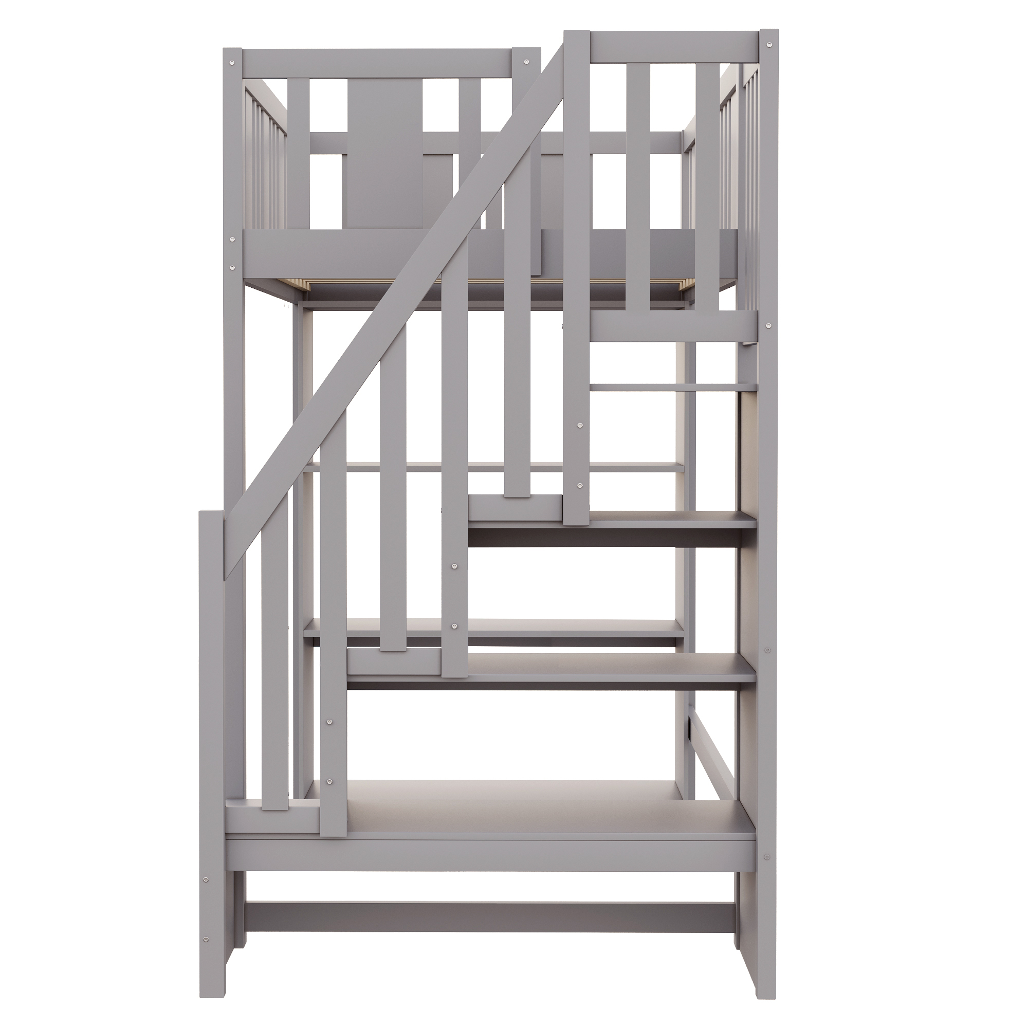 Lit mezzanine en bois de pin massif avec échelle d - image 7
