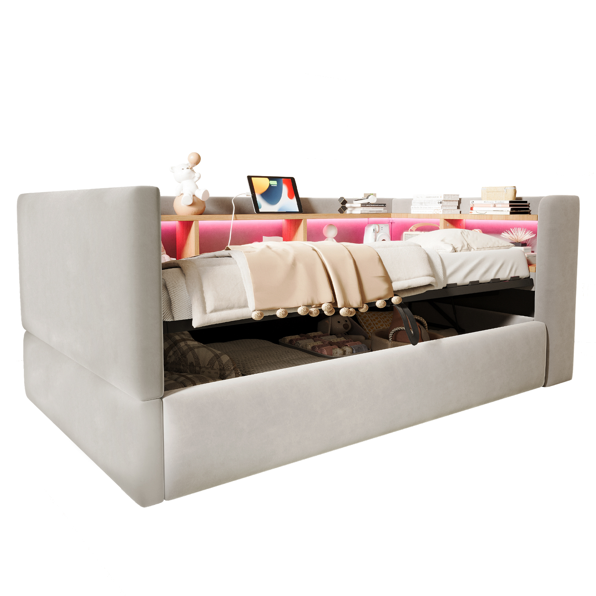 Détail du canapé convertible