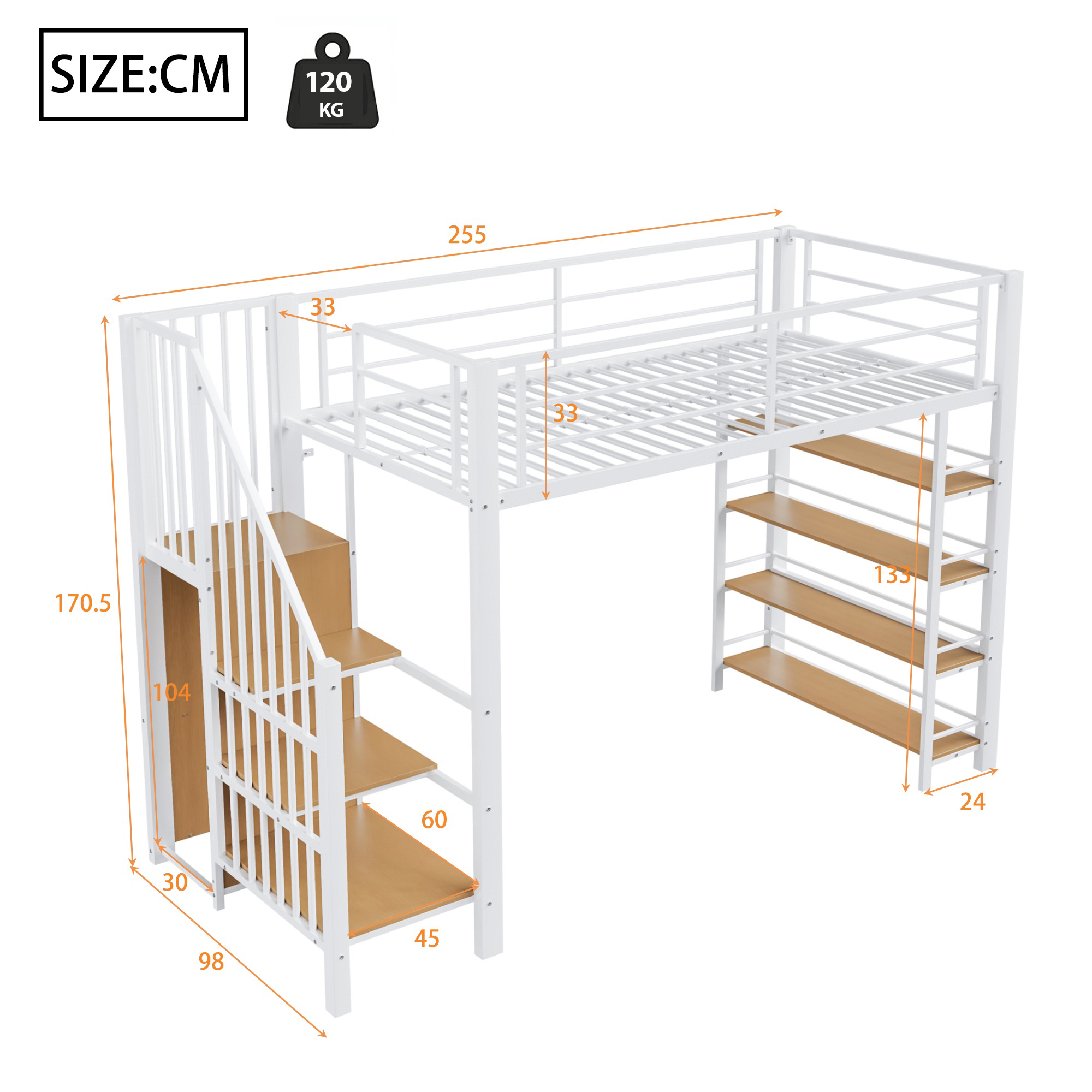 Dimensions du lit mezzanine