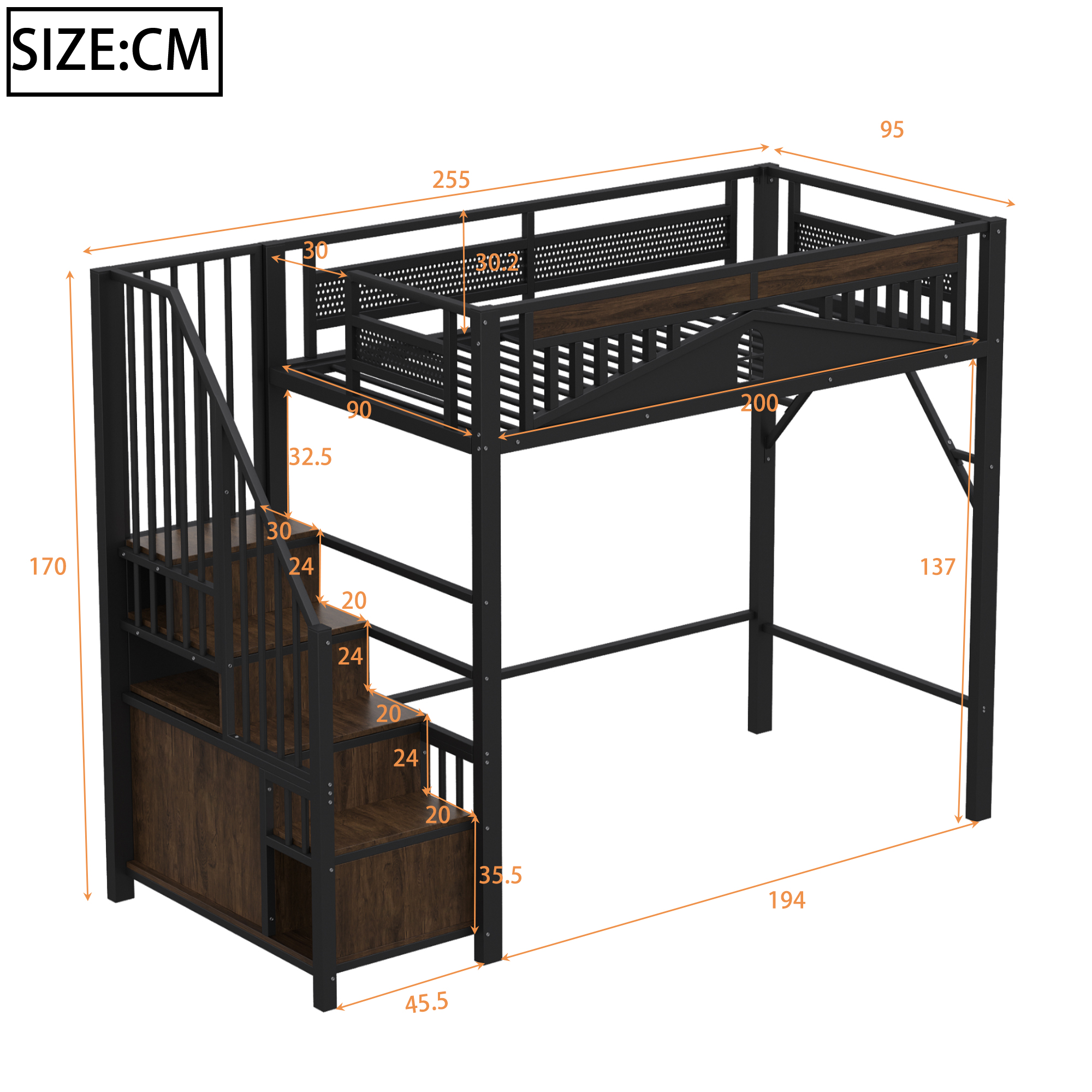 Dimensions du lit mezzanine
