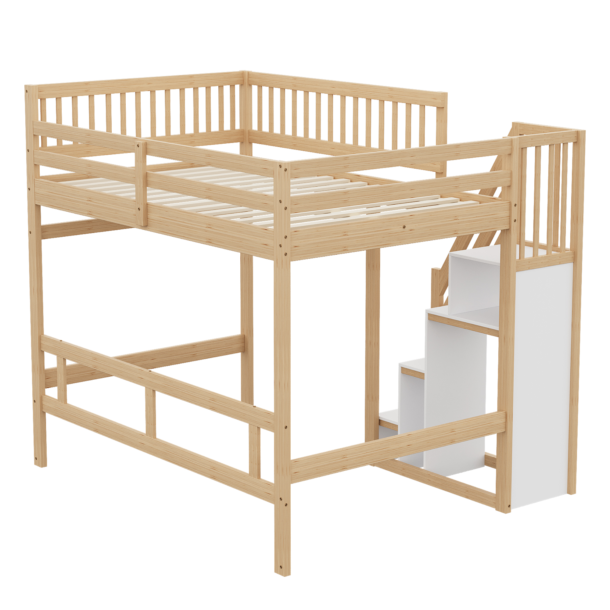 escalier‑rangement innovant avec armoires intégrées pour jouets, livres et vêtements