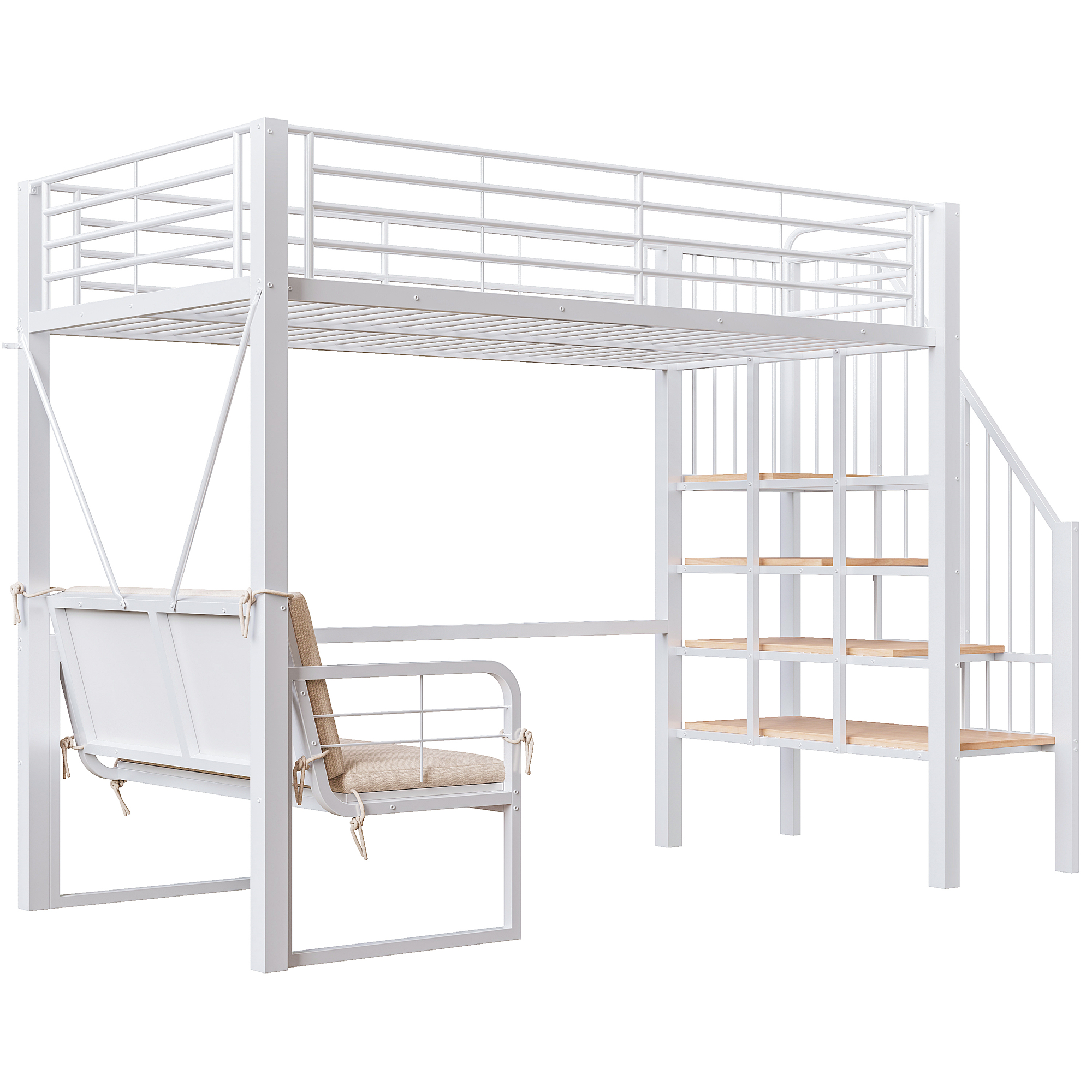 Image 8 – Lit superposé blanc – 251,5 x 95 x 170 cm