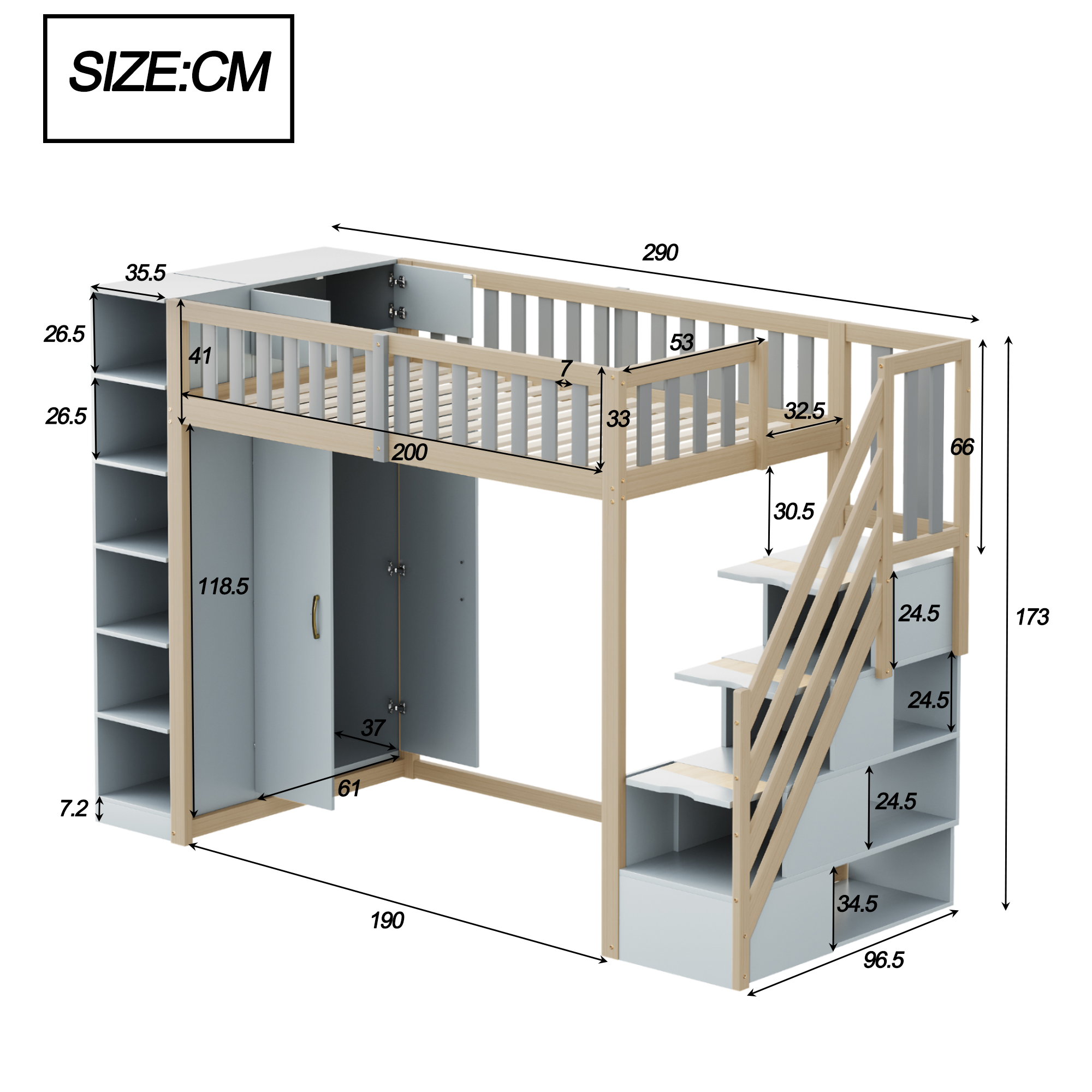 Dimensions du lit mezzanine