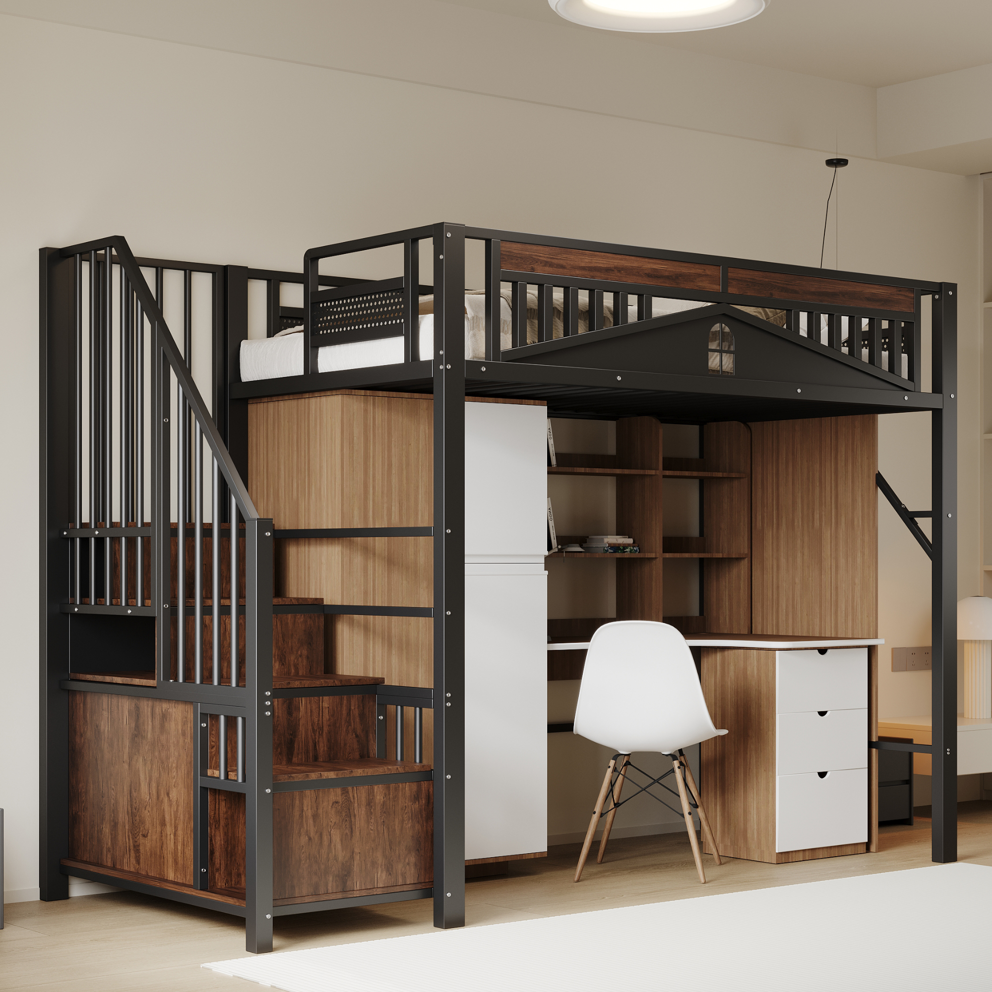 Vue principale du lit mezzanine